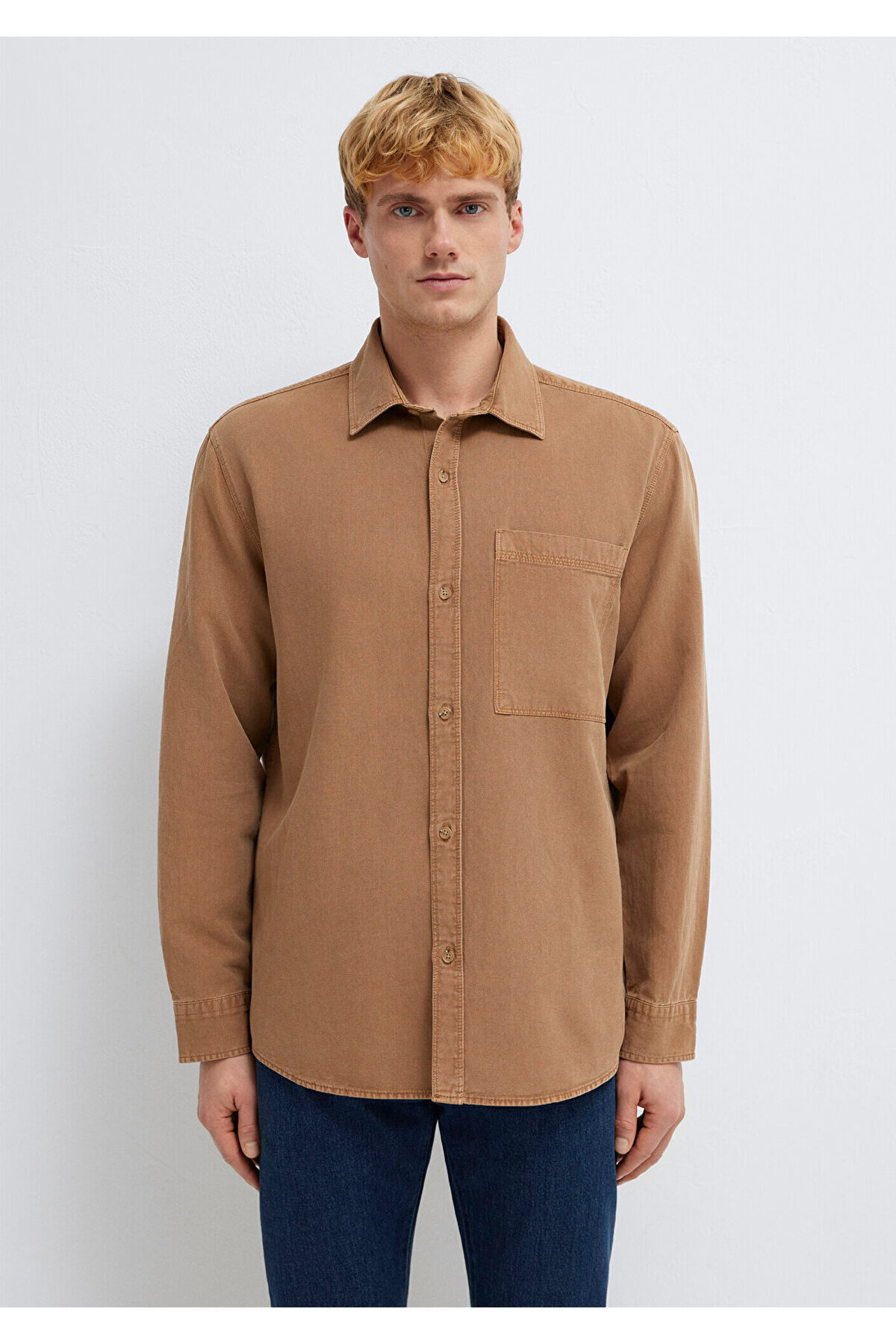 Mavi Erkek Non Denim Uk Cepli Gömlek M0211827-88616 görsel 4