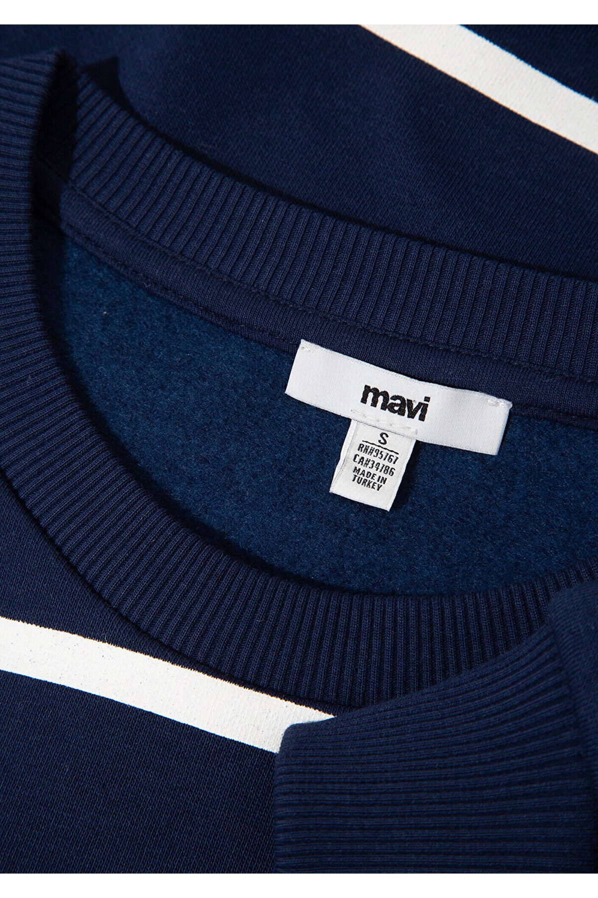 Mavi Çizgili Lacivert Sweatshirt 1S10456-84634 görsel 7