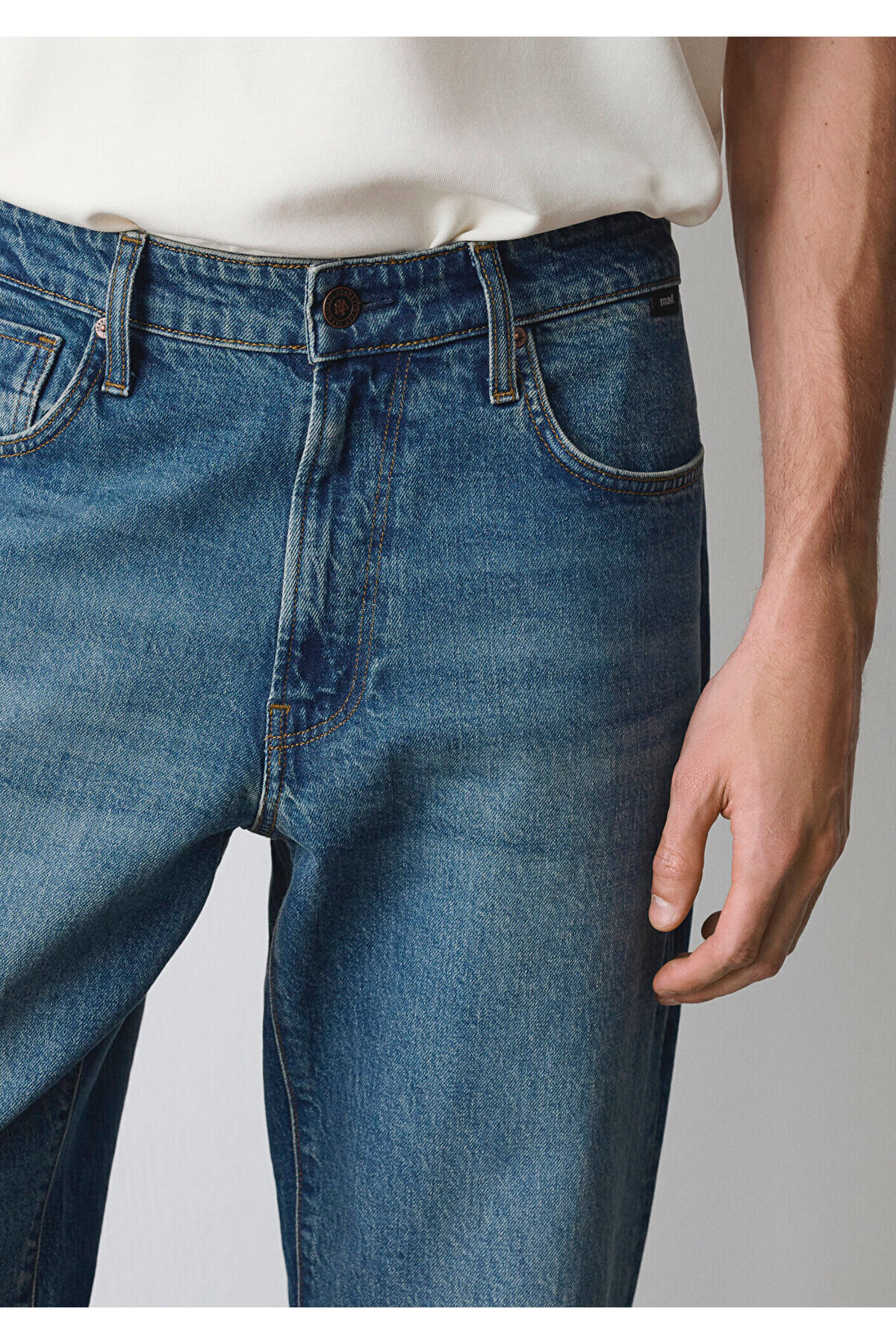 Mavi Marlon Classic Denim Puslu Indigo Mavisi Jean Pantolon 0019166-A2952 görsel 7