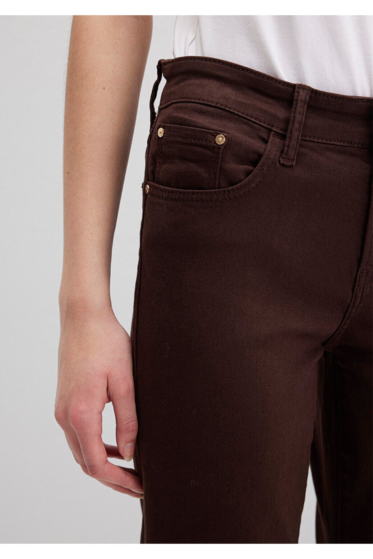 Mavi Molly Everday Kahverengi Gabardin Pantolon 1013691199 görsel 6