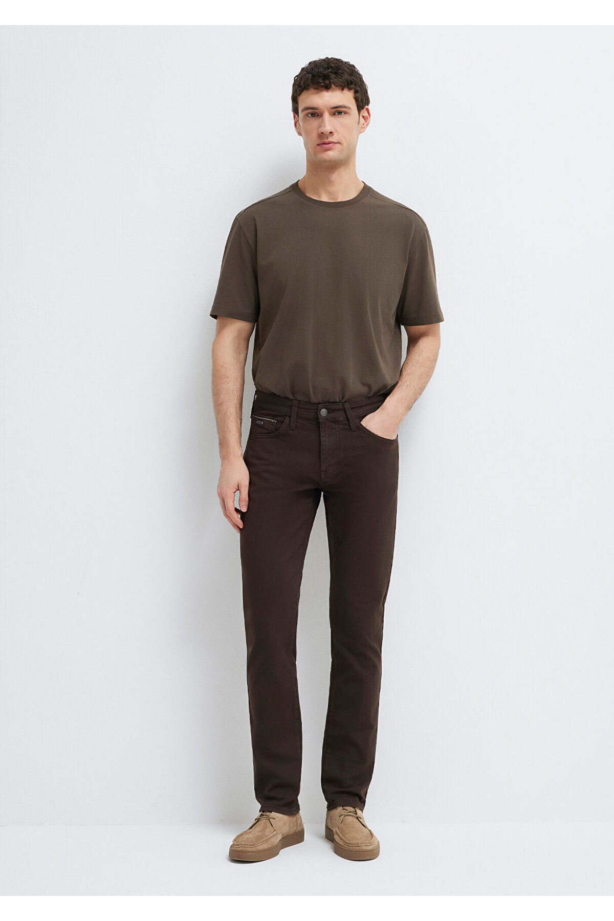 Mavi Jake Black Koyu Kahverengi Gabardin Pantolon 0042290686