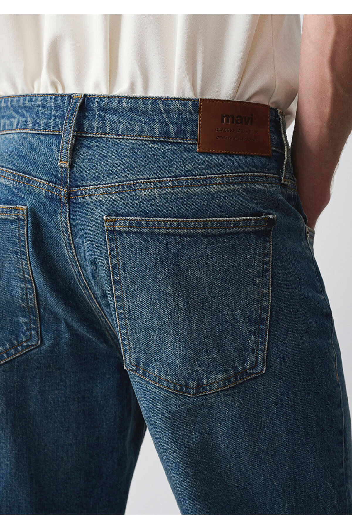 Mavi Marlon Classic Denim Puslu Indigo Mavisi Jean Pantolon 0019166-A2952 görsel 8