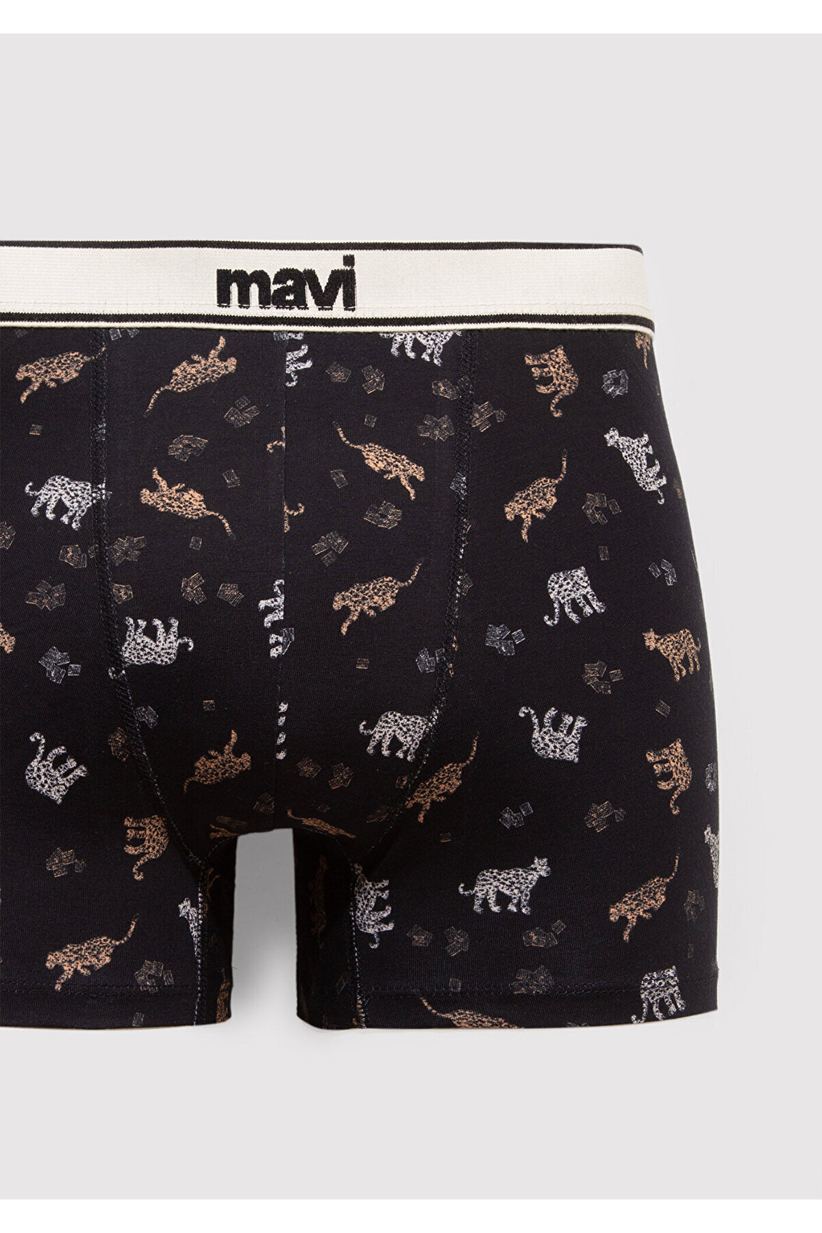 Mavi Kaplan Baskılı Siyah Boxer 0911982-900 görsel 2