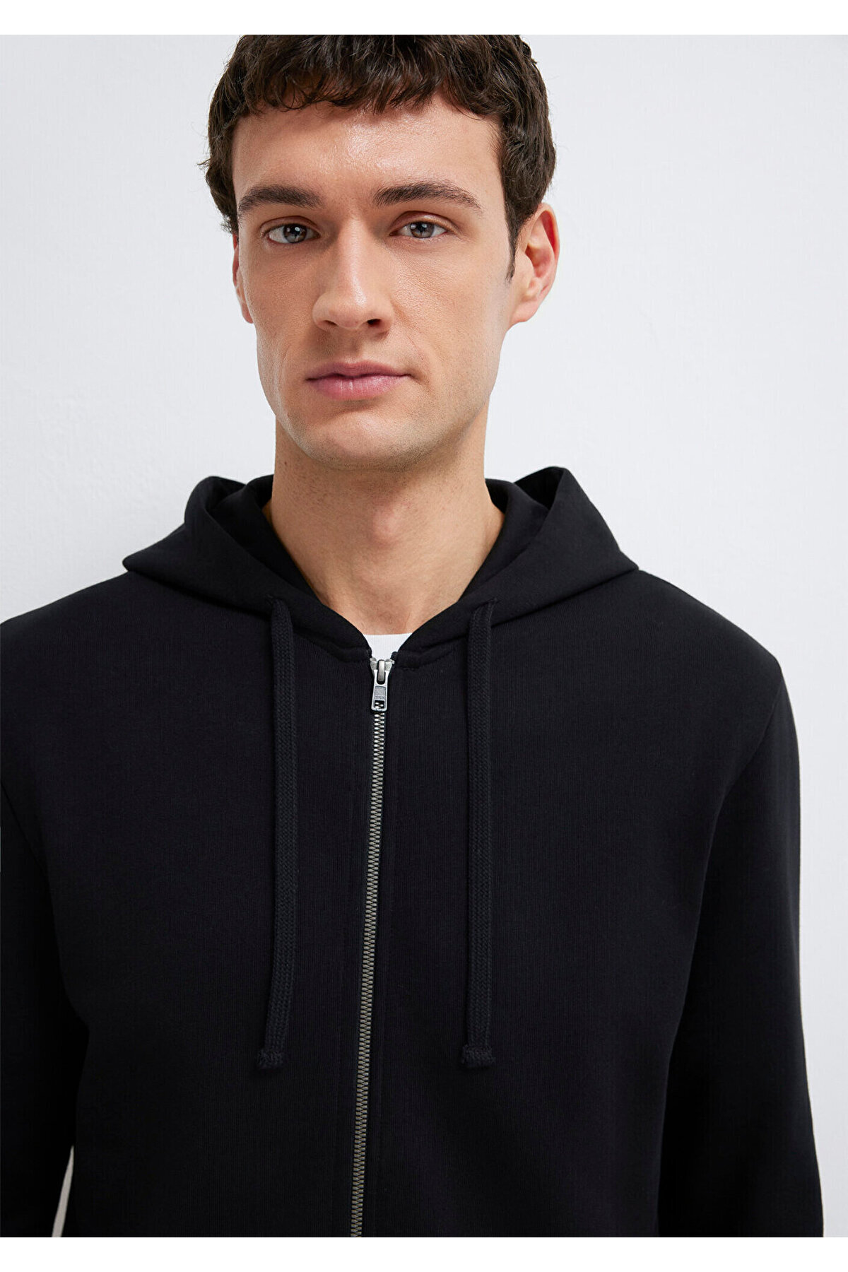 Mavi Kapüşonlu Fermuarlı Siyah Basic Sweatshirt 0S10423-900 görsel 6