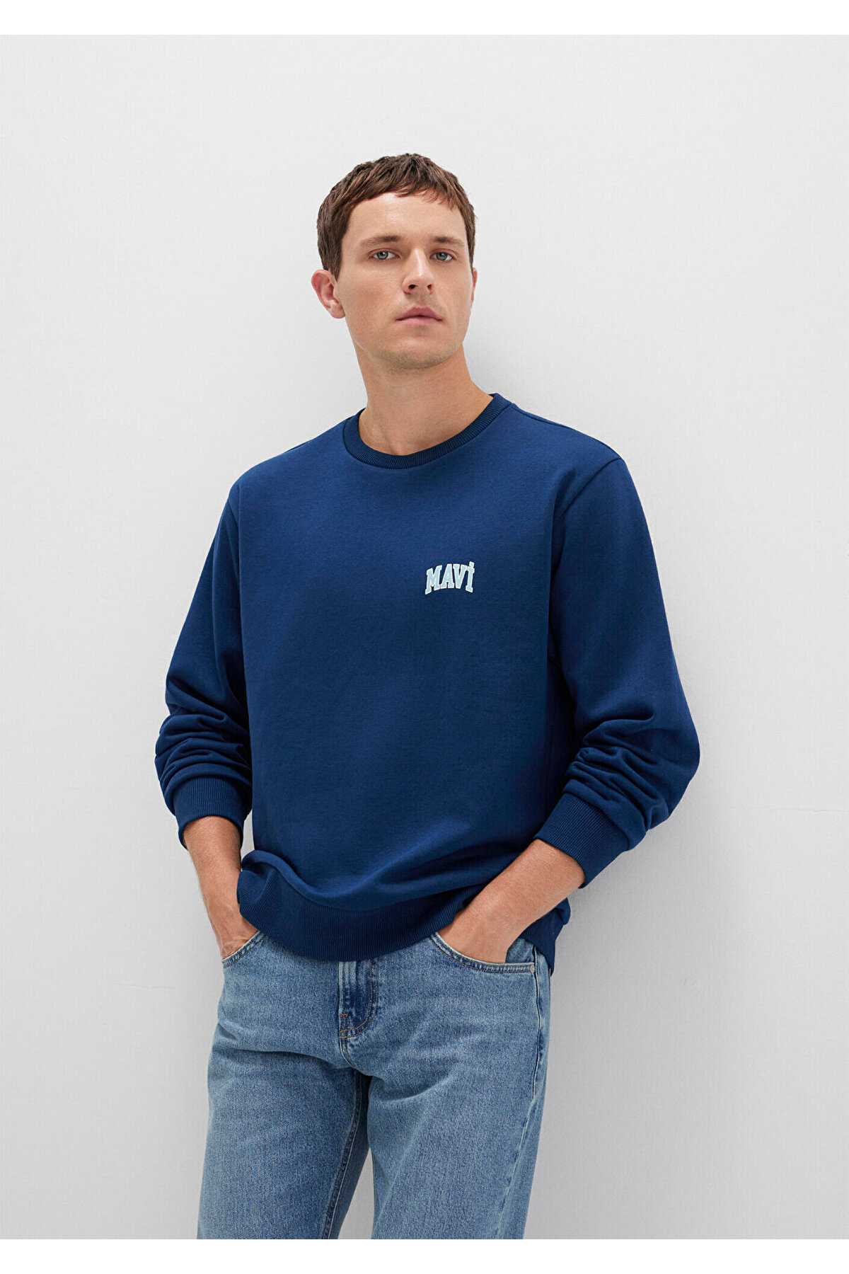 Mavi Logo Baskılı Sweatshirt 0611716-89353