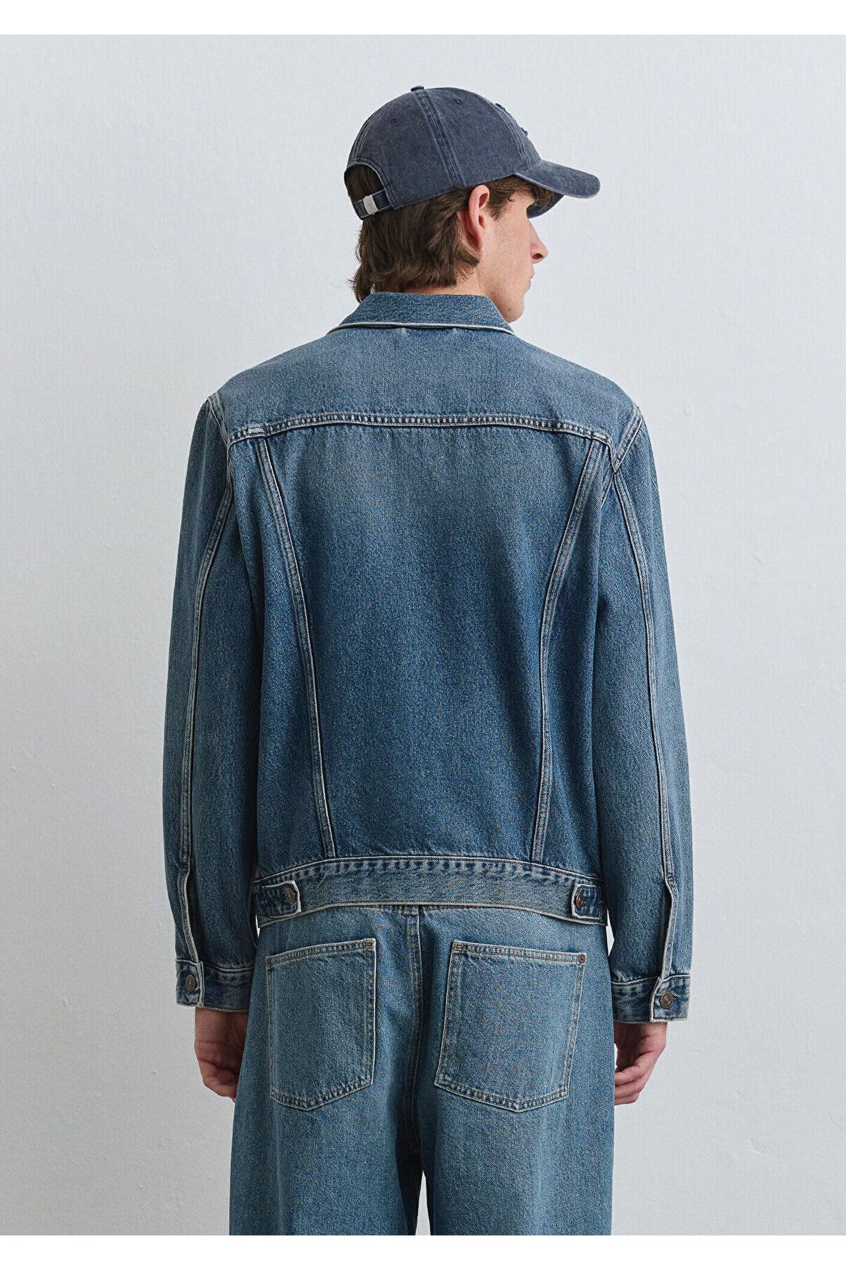 Mavi Ray Classic Denim Vintage İndigo Mavisi Jean Ceket 0110273-89412 görsel 5