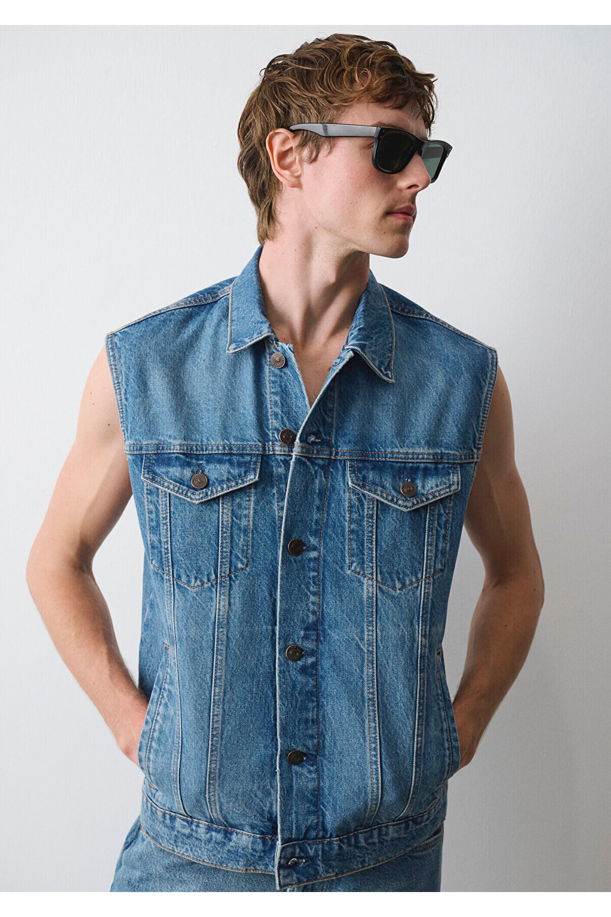 Mavi Russell Classic Denim Indigo Mavisi Jean Yelek Regular Fit / Normal Kesim 0111783-89135 görsel 2