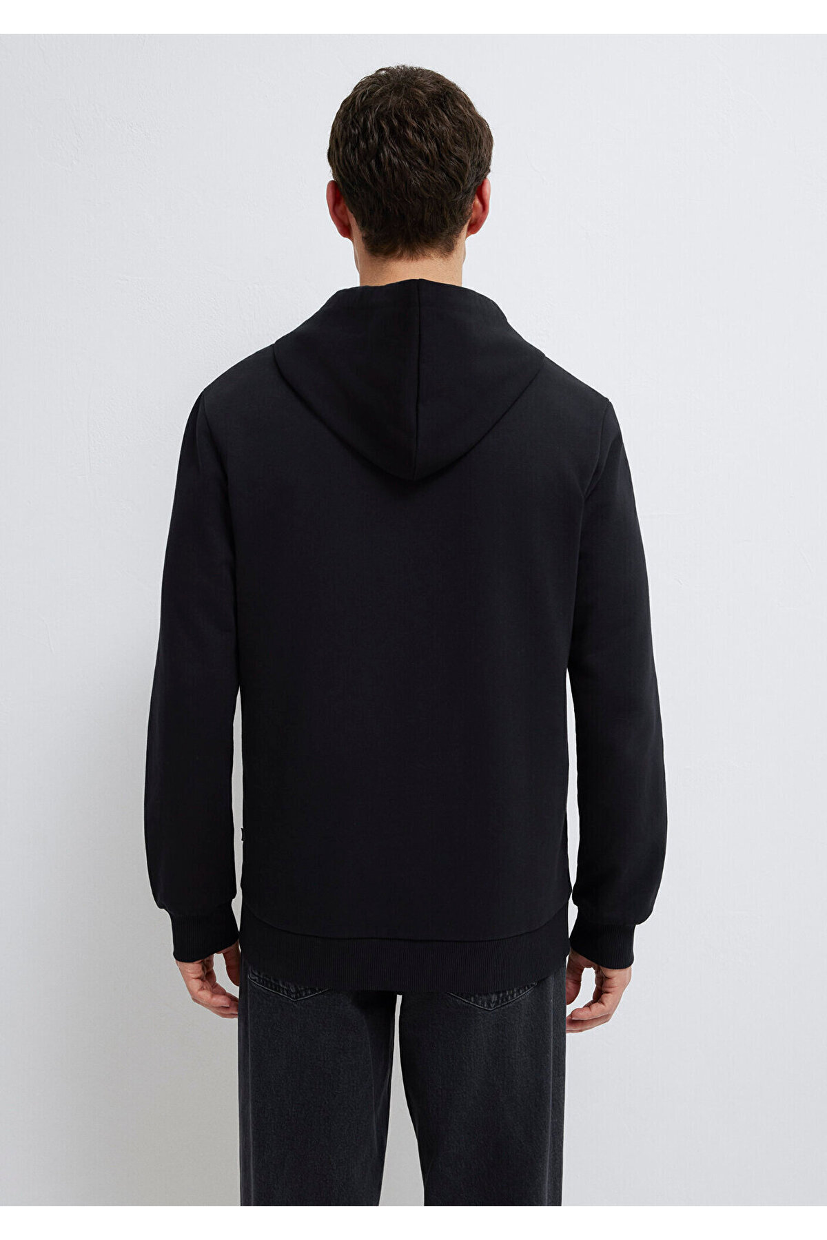 Mavi Kapüşonlu Fermuarlı Siyah Basic Sweatshirt 0S10423-900 görsel 5