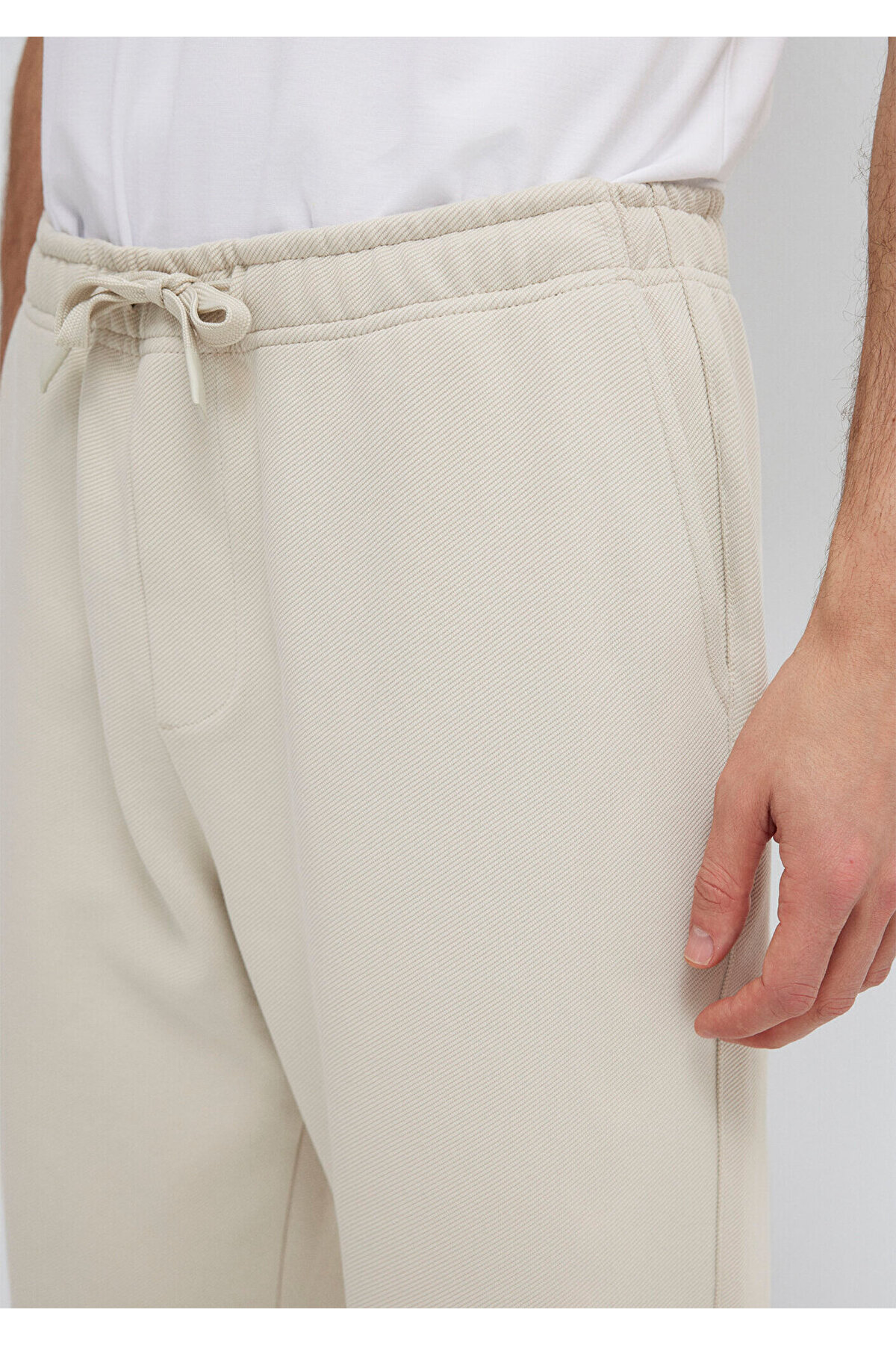 Mavi Bej Örme İnterlok Pantolon 0010521-70144 görsel 6