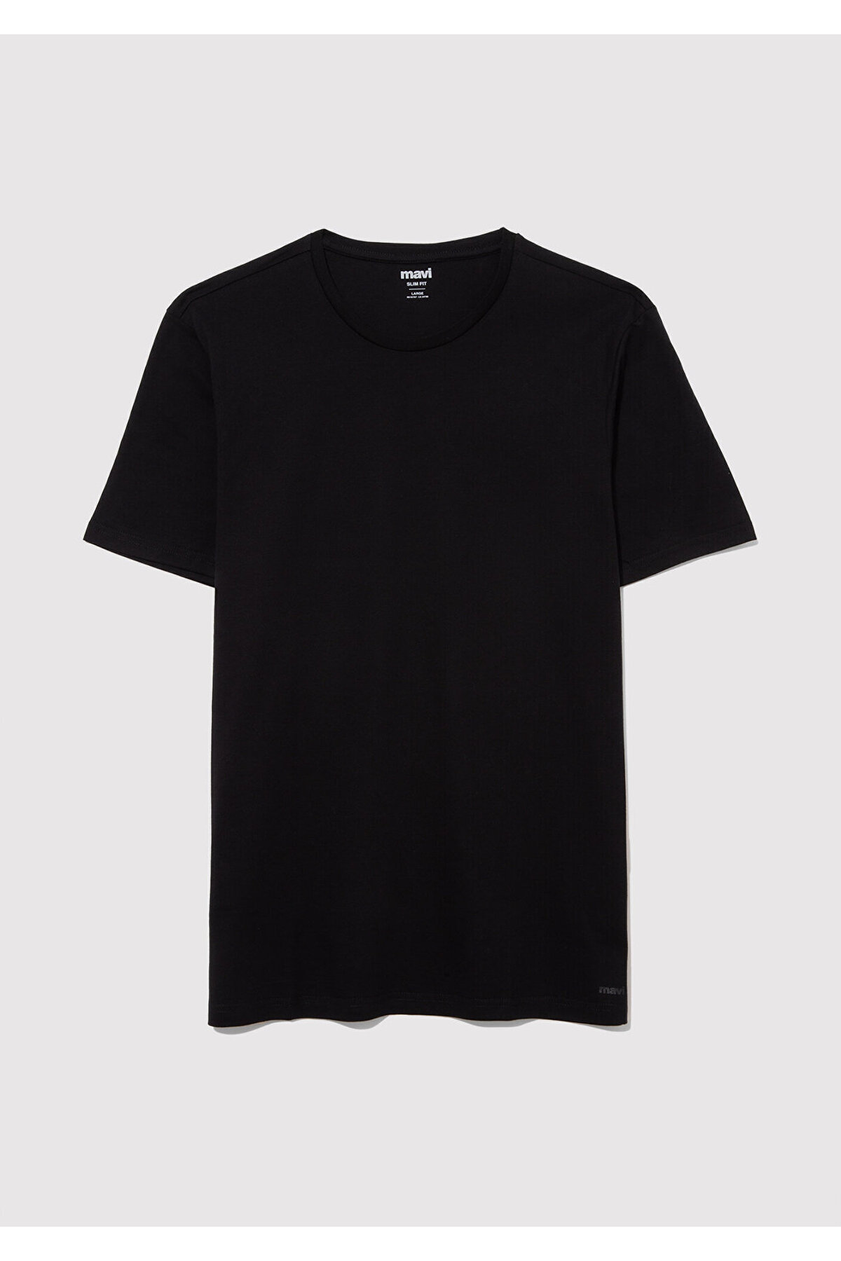 Mavi 2li Bisiklet Yaka Erkek Basic Tişört Slim Fit / Dar Kesim 0611288-620 görsel 4