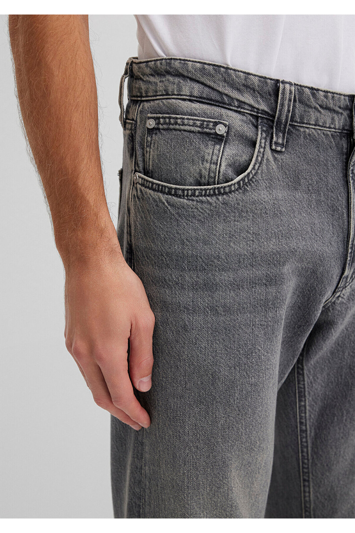 Mavi London Street Gri Denim Jean Pantolon 0010172-88530 görsel 6