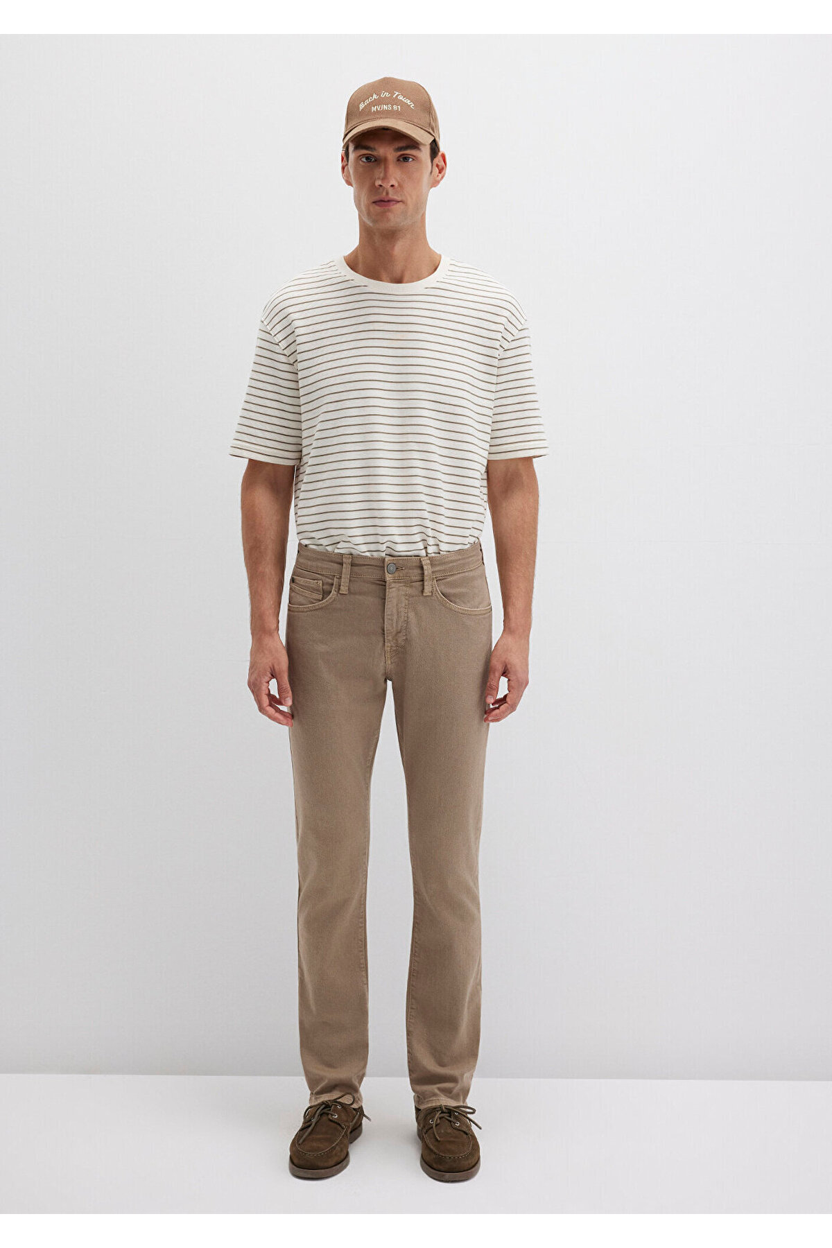 Mavi Jake Koyu Bej Comfort Gabardin Pantolon 0042286571 görsel 3