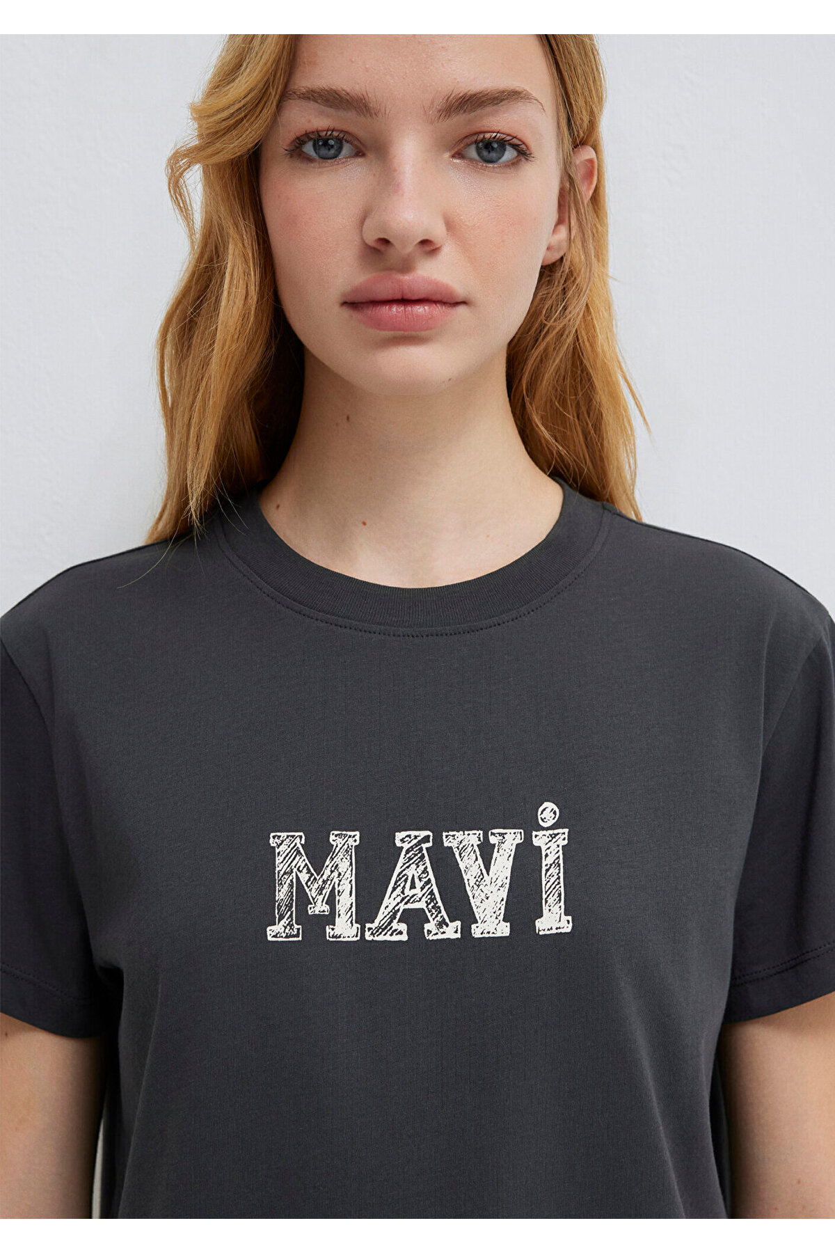 Mavi Baskılı Antrasit Tişört Regular Fit / Normal Kesim 1612232-34853 görsel 6