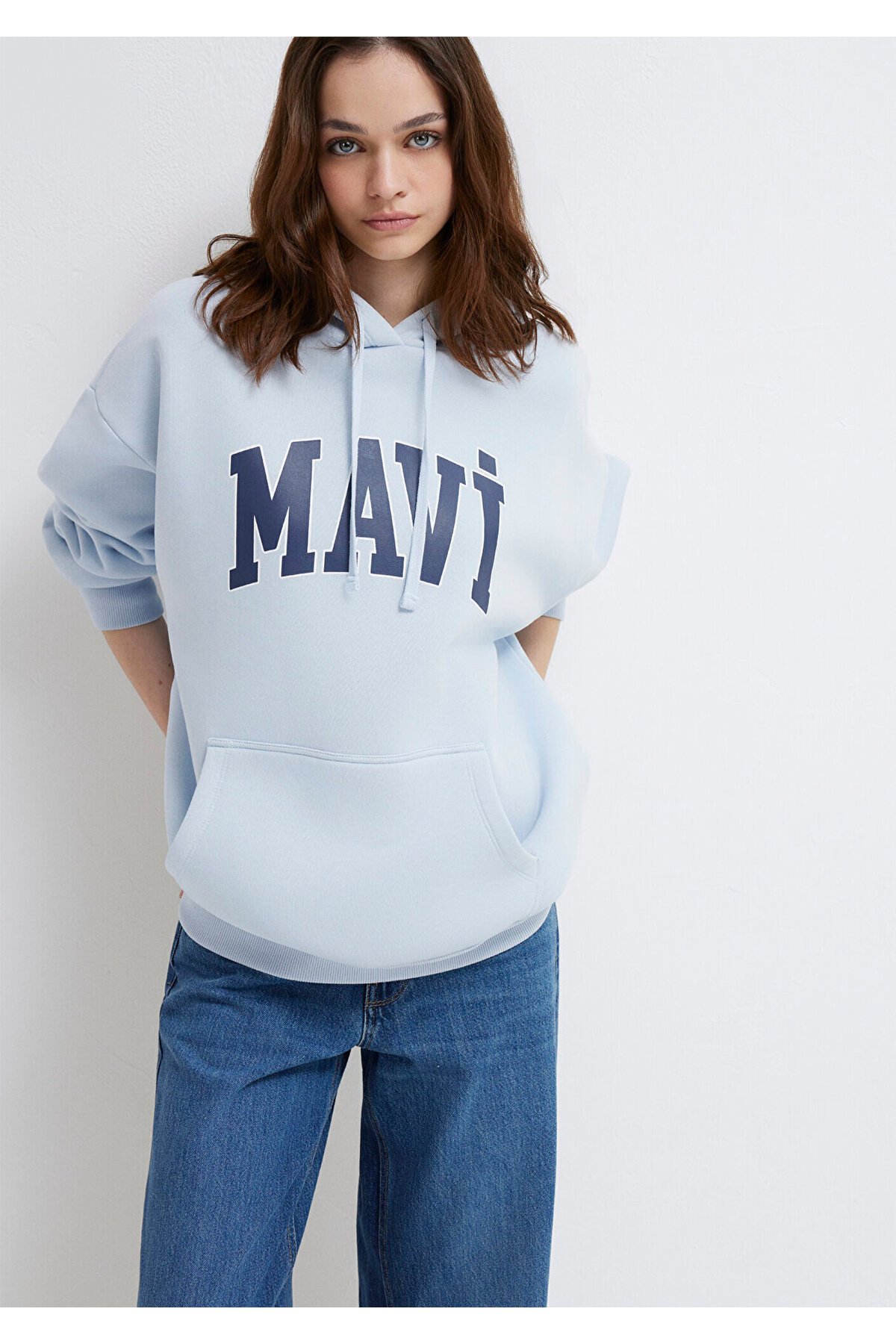 Mavi Logo Baskılı Kapüşonlu Sweatshirt 1600361-70717 görsel 2