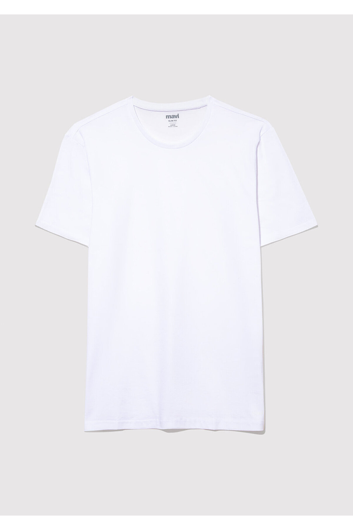 Mavi 2li Bisiklet Yaka Erkek Basic Tişört Slim Fit / Dar Kesim 0611288-620 görsel 5
