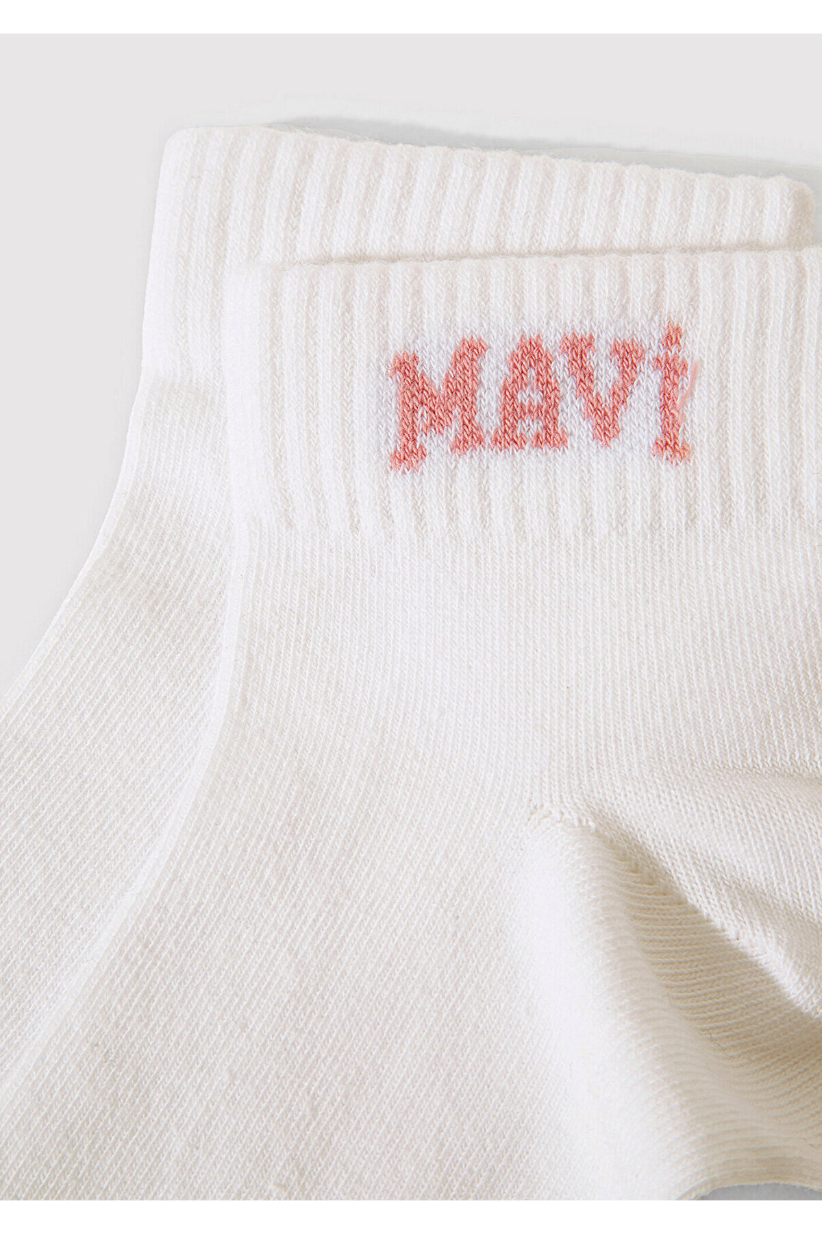 Mavi Logo Detaylı Ekru Patik Çorap 1912785-20454 görsel 2