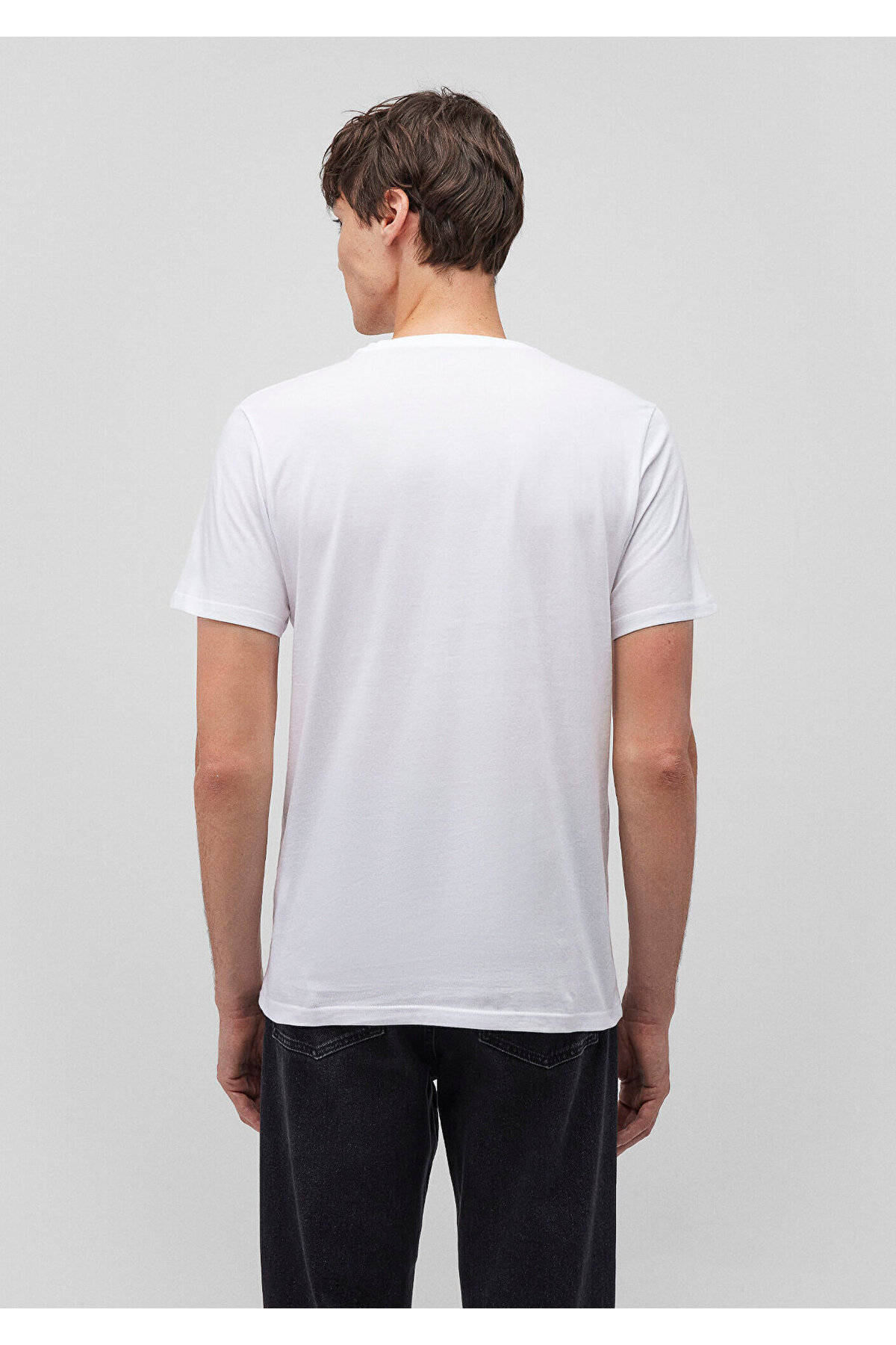 Mavi 2li Bisiklet Yaka Erkek Basic Tişört Slim Fit / Dar Kesim 0611288-620 görsel 7