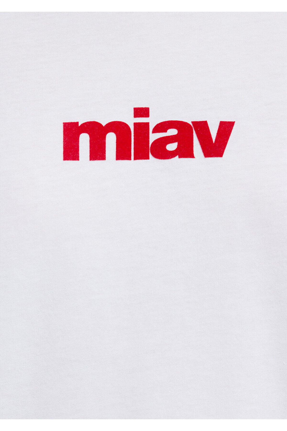 Mavi Kırmızı Miav Baskılı Beyaz Tişört Regular Fit / Normal Kesim 1610622-86417 görsel 8