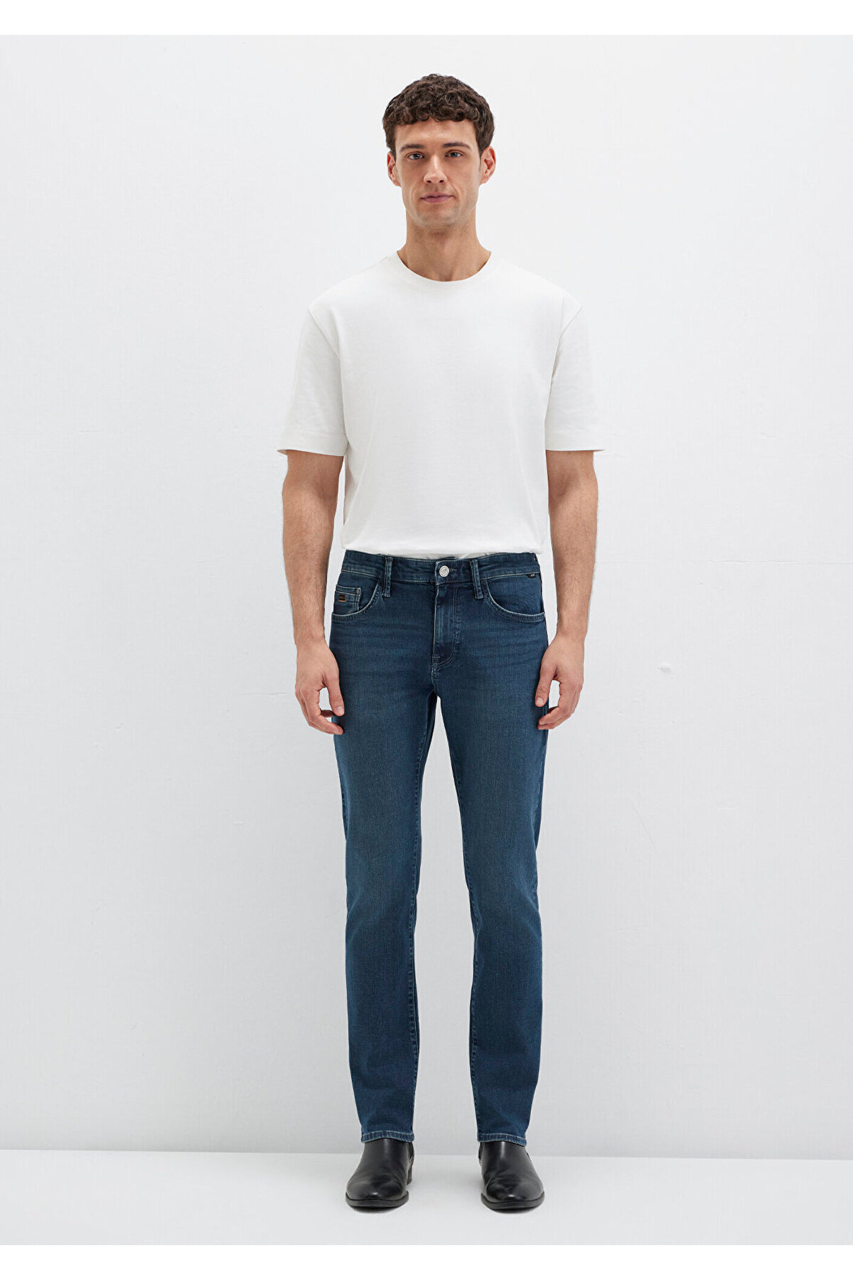 Mavi Marcus Lux Black Puslu Koyu Mavi Jean Pantolon 0035189351 görsel 3