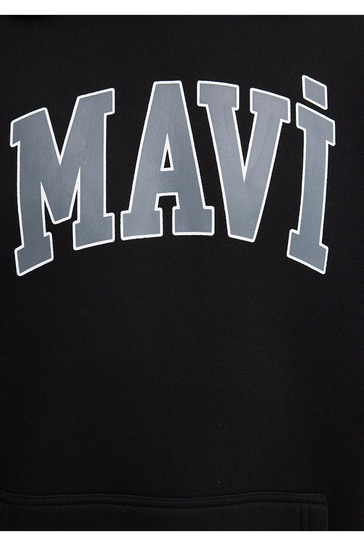 Mavi M067149 Logo Baskılı Erkek Kapüşonlu Sweatshirt SİYAH görsel 7