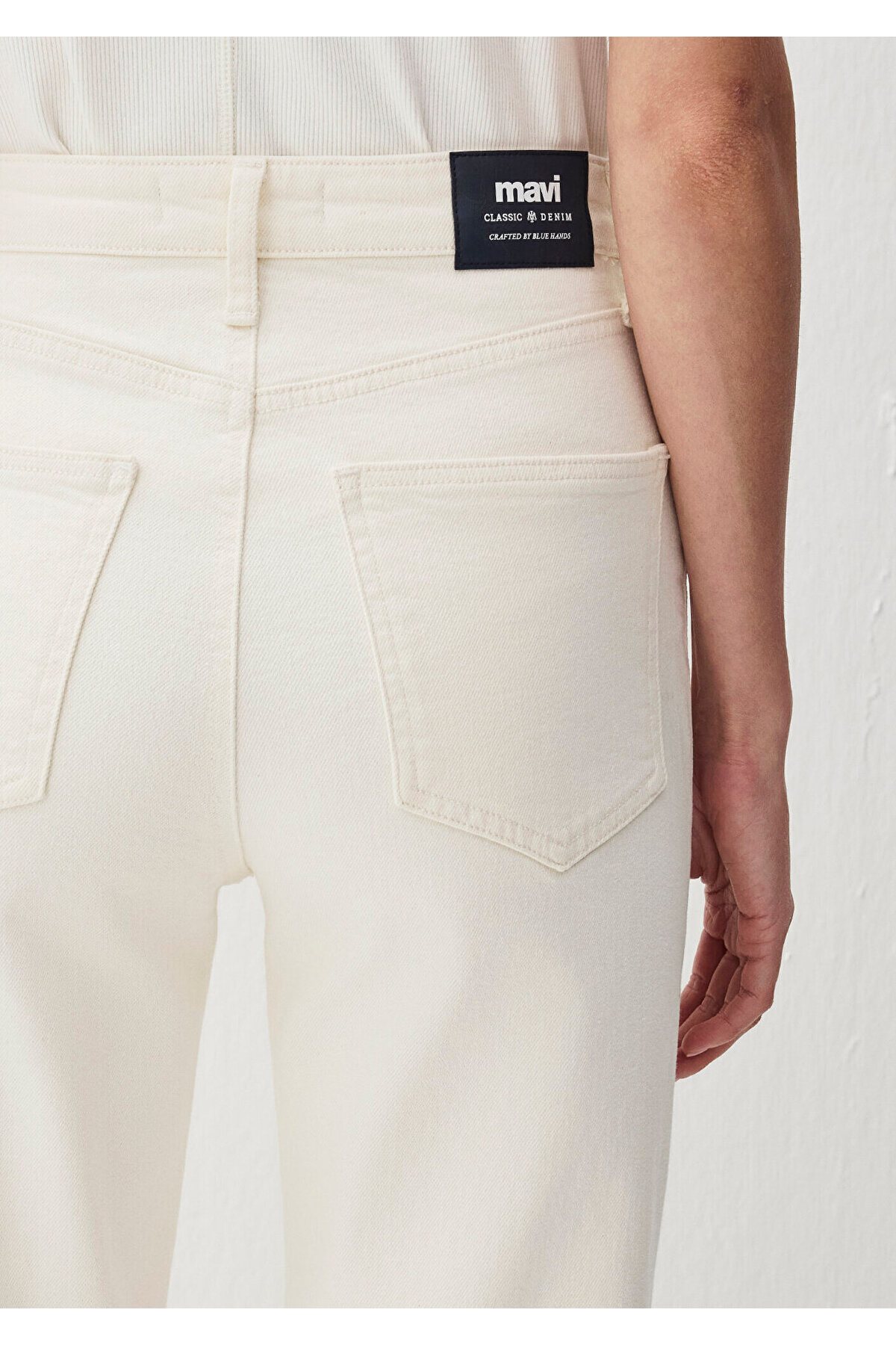 Mavi Sky Classic Denim Ekru Jean Pantolon 1010627-88689 görsel 8