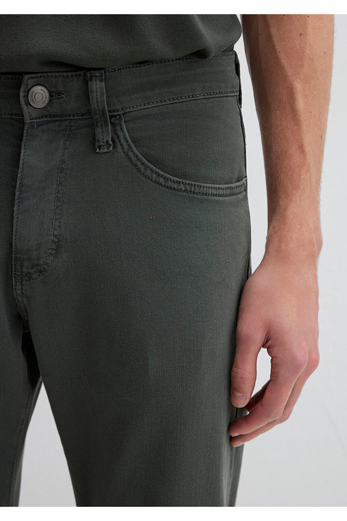 Mavi Hunter Yosun Yeşili Comfort Gabardin Pantolon 0020285644 görsel 5