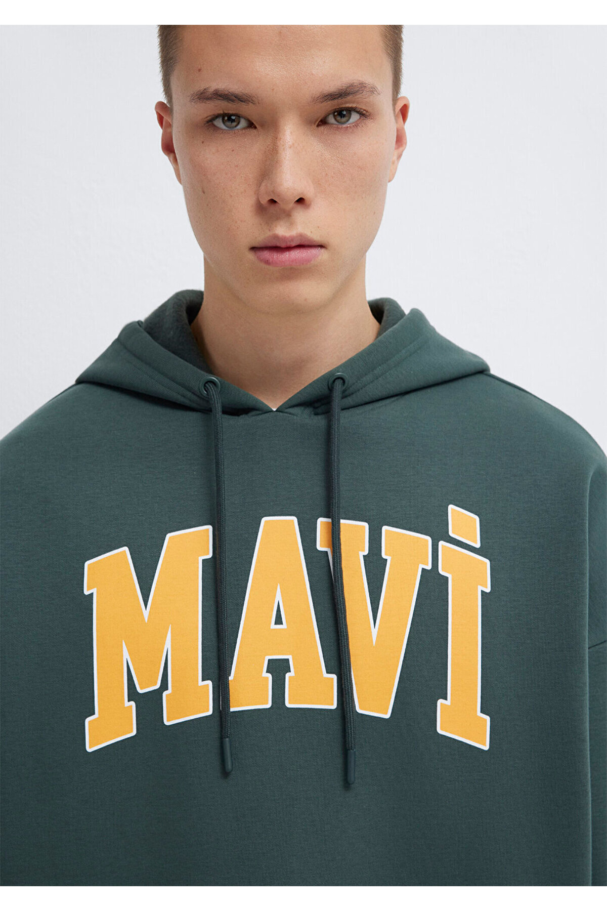 Mavi Logo Baskılı Kapüşonlu Yeşil Sweatshirt 067149-71598 görsel 6