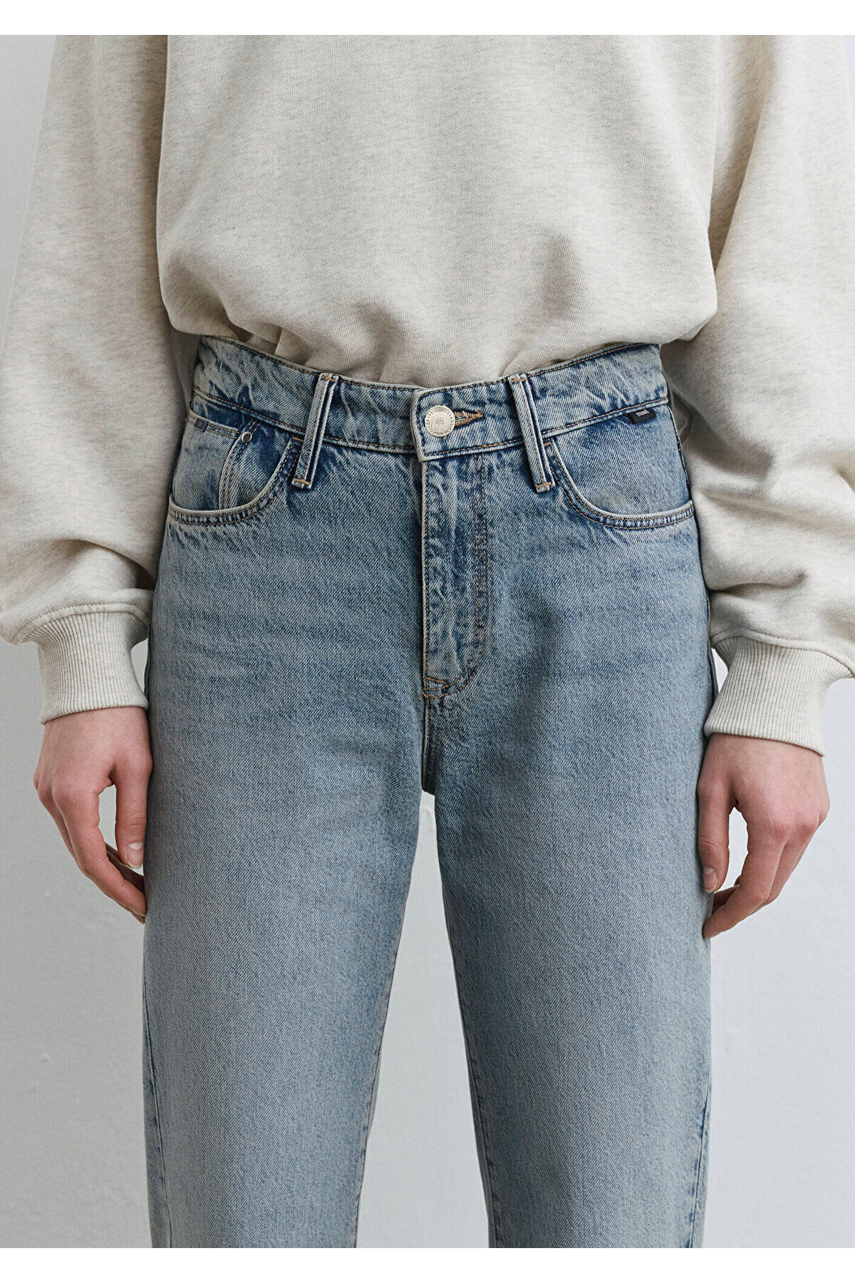 Mavi Classic Denim Puslu Açık Jean Pantolon 1010917-89059 görsel 8