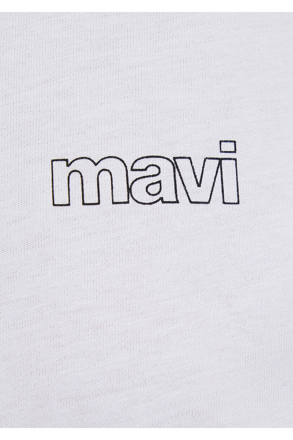 Mavi Logo Baskılı Beyaz Tişört Loose Fit / Bol Rahat Kesim 1611309-620 görsel 8