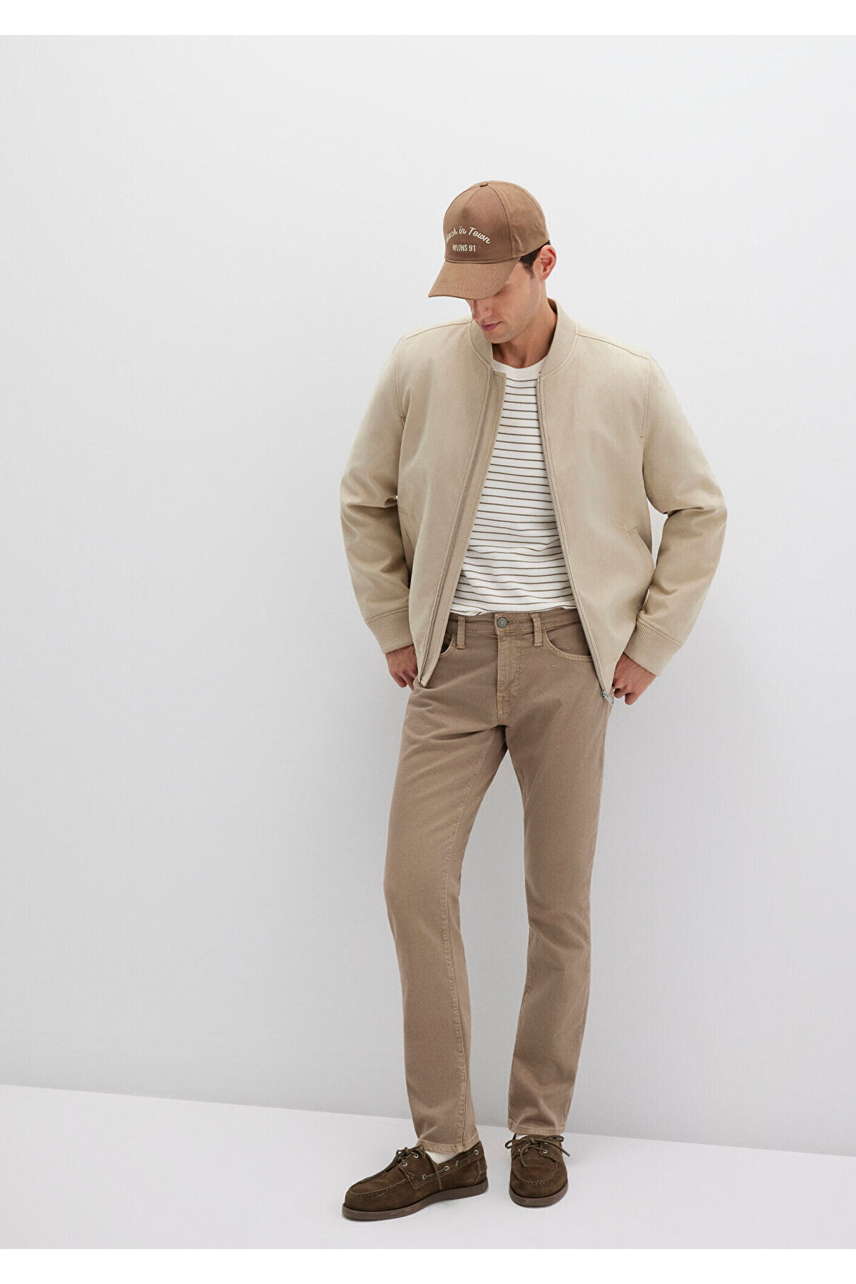 Mavi Jake Koyu Bej Comfort Gabardin Pantolon 0042286571 görsel 2