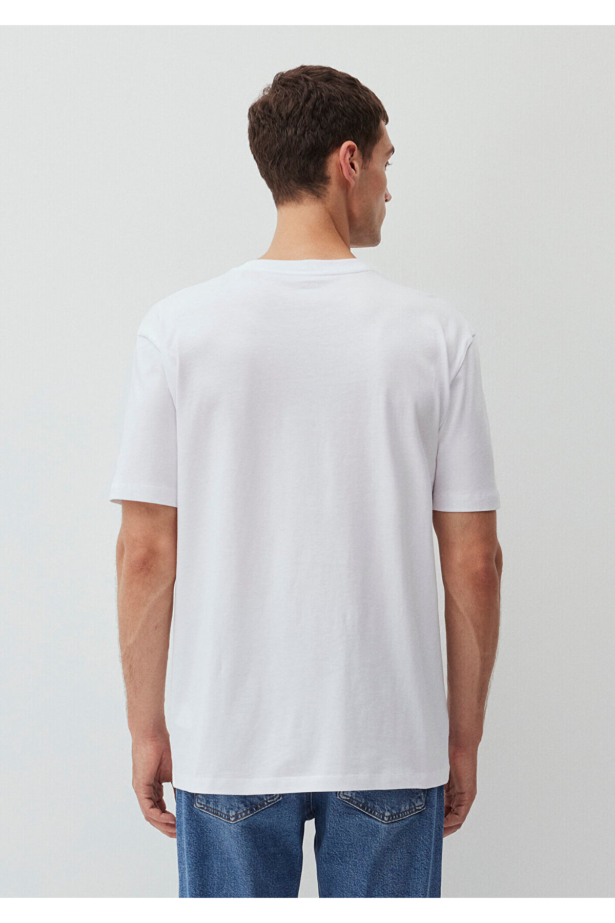 Mavi Beyaz Basic Tişört Loose Fit / Bol Rahat Kesim 066249-620 görsel 6