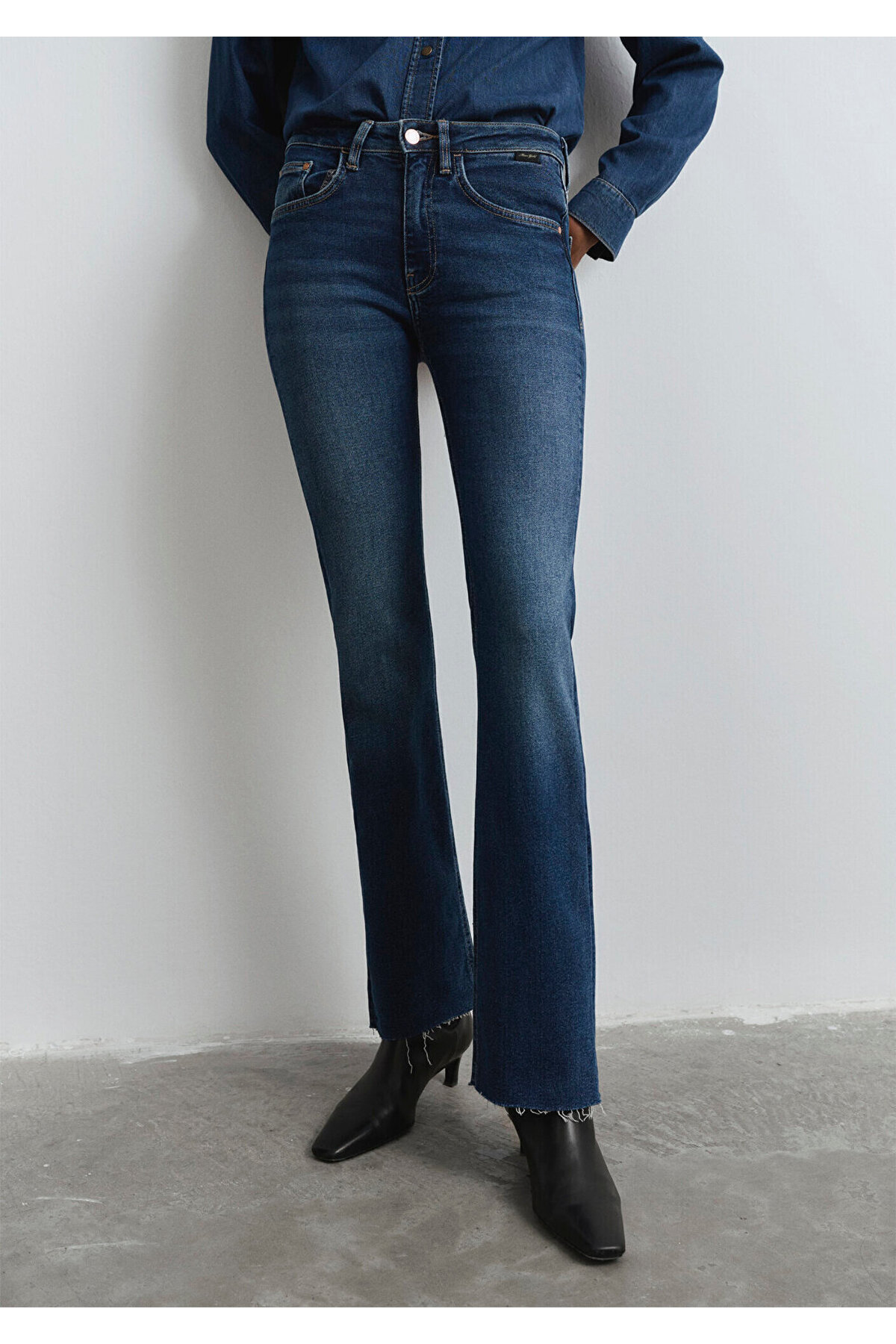 Mavi Maria Gold Shape Koyu Jean Pantolon 101225-80680 görsel 6