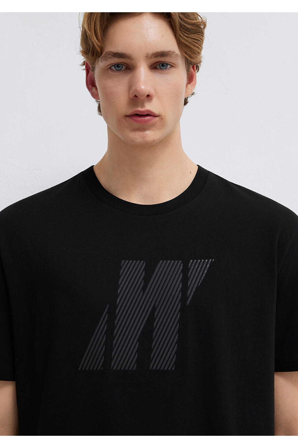 Mavi Pro Logo Baskılı Siyah Tişört Loose Fit / Bol Rahat Kesim 067034-900 görsel 6