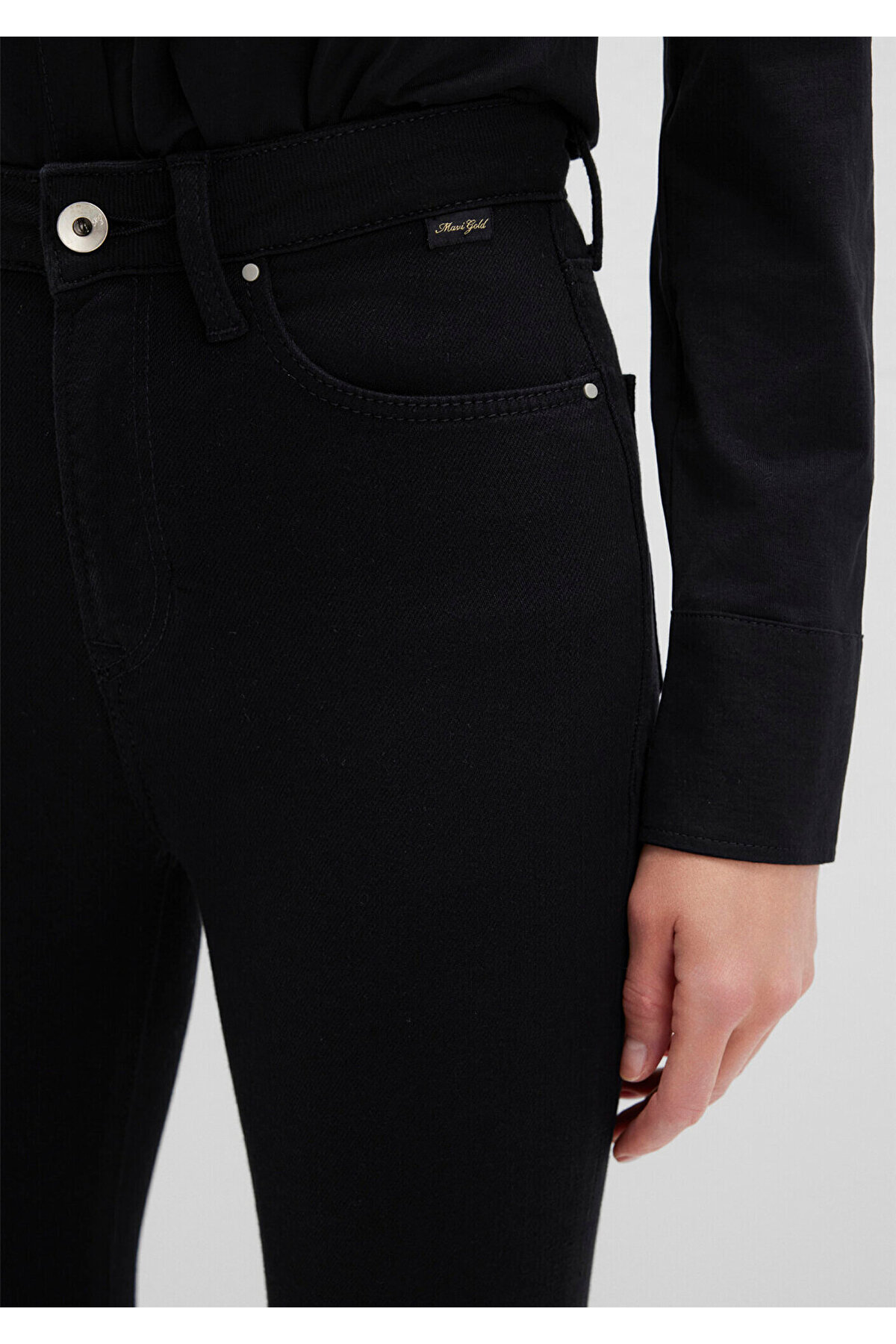 Mavi Serenay Gold Shape Siyah Jean Pantolon 100980-35248 görsel 5