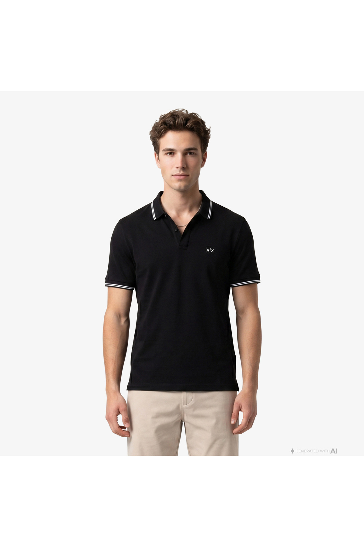 پولو مشکی مردانه آرمانی اکسچنج پولوشرت Armani Exchange