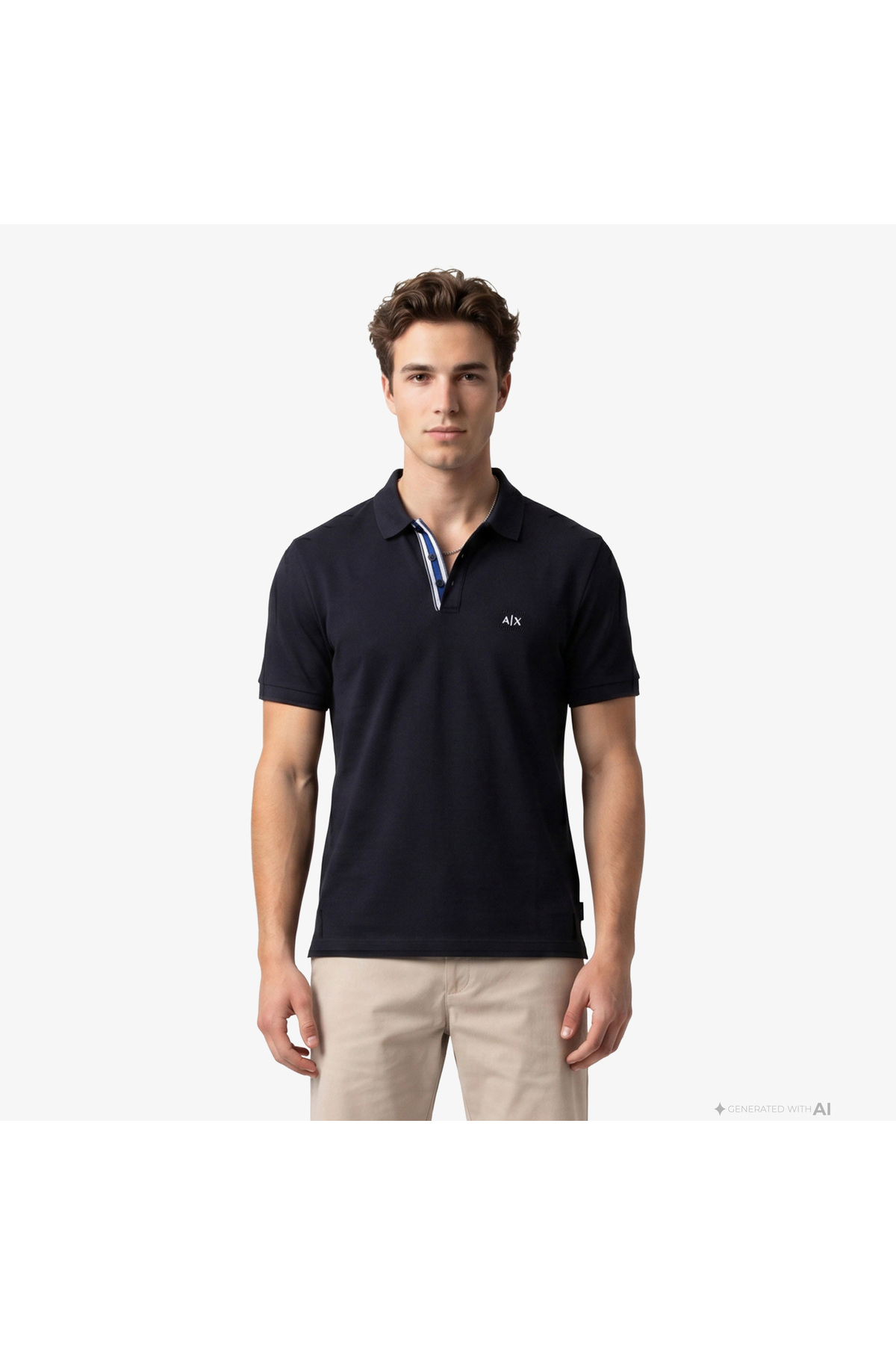پولو سرمه‌ای مردانه آرمانی اکسچنج پولوشرت Armani Exchange
