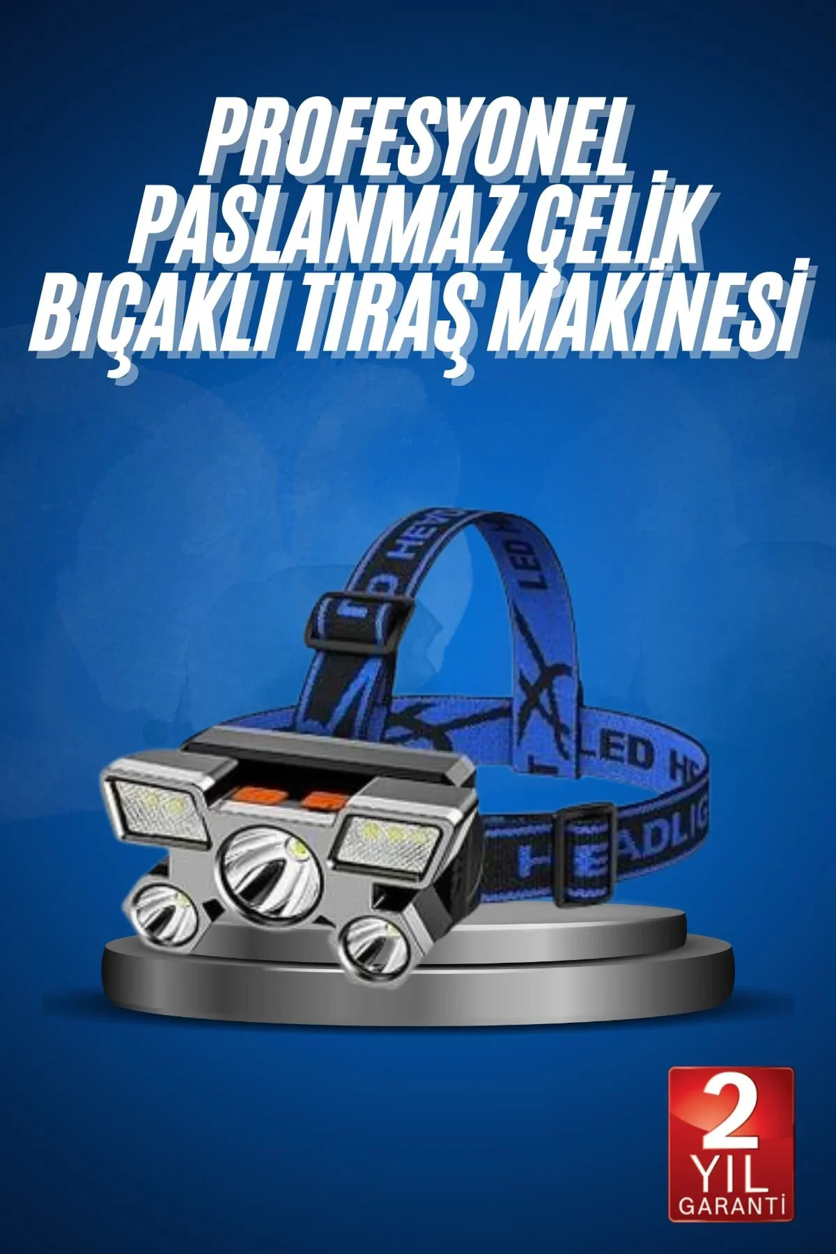 SEMEL 5 LED Far Şarj Edilebilir Güçlü Kafa Lambası Kamp Lambası 4 Modlu