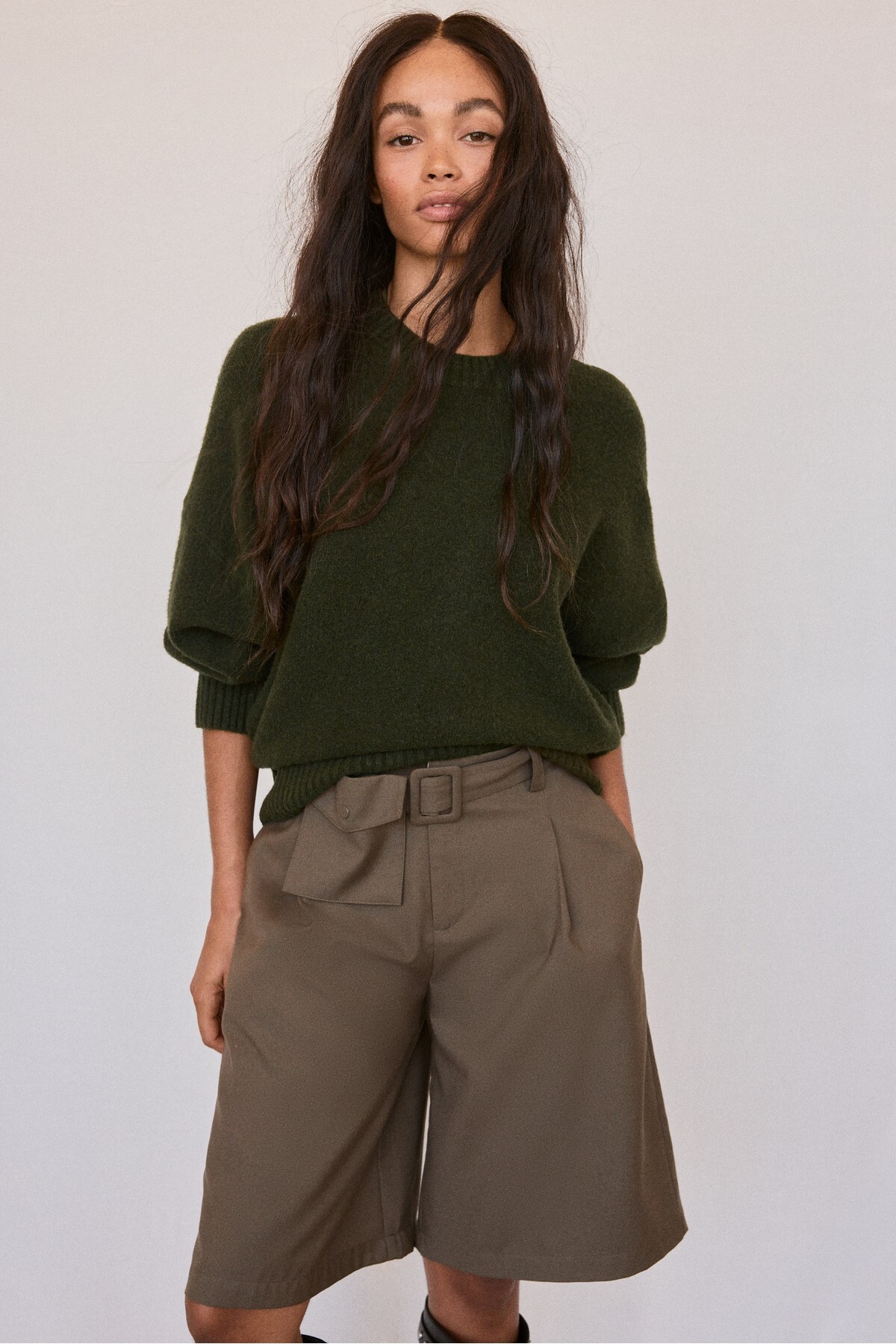 Stradivarius Yumuşak dokulu basic triko kazak görsel 3
