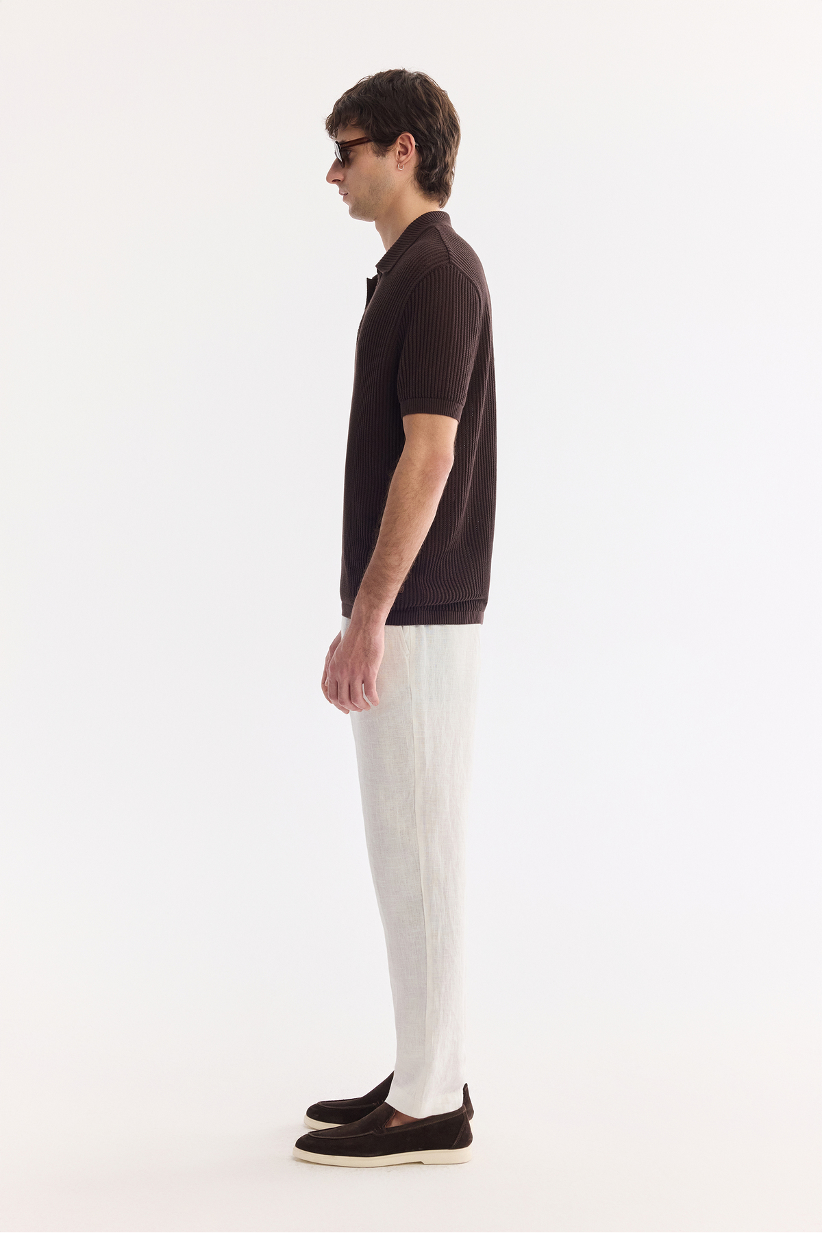 Avva Erkek Kahverengi Polo Yaka Soft Touch Comfort Fit Triko T-Shirt A61Y5045 görsel 6
