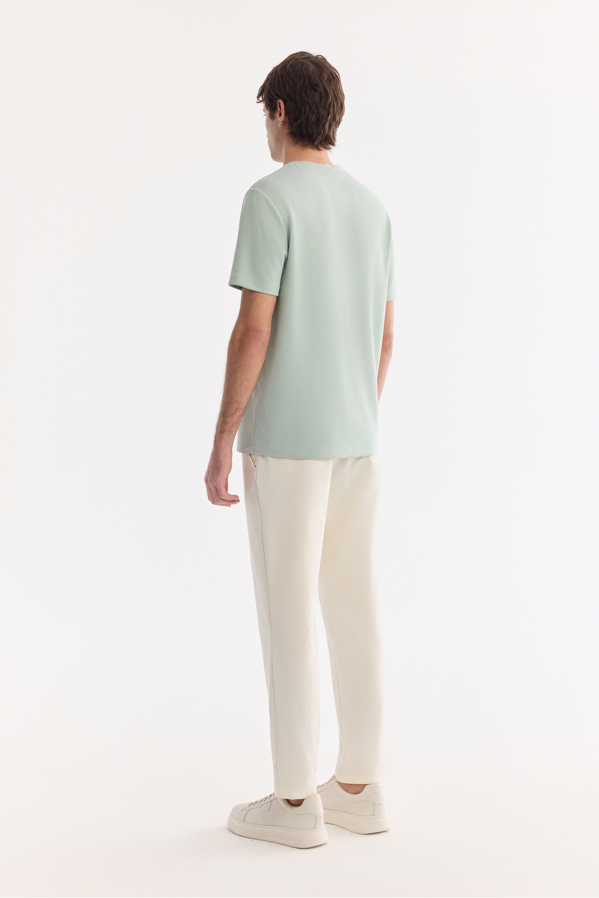 Avva Erkek Mint Yeşil Bisiklet Baskılı Viskon Karışımlı Bi-Stretch İnterlok Regular Fit T-shirt A61Y1052 görsel 4