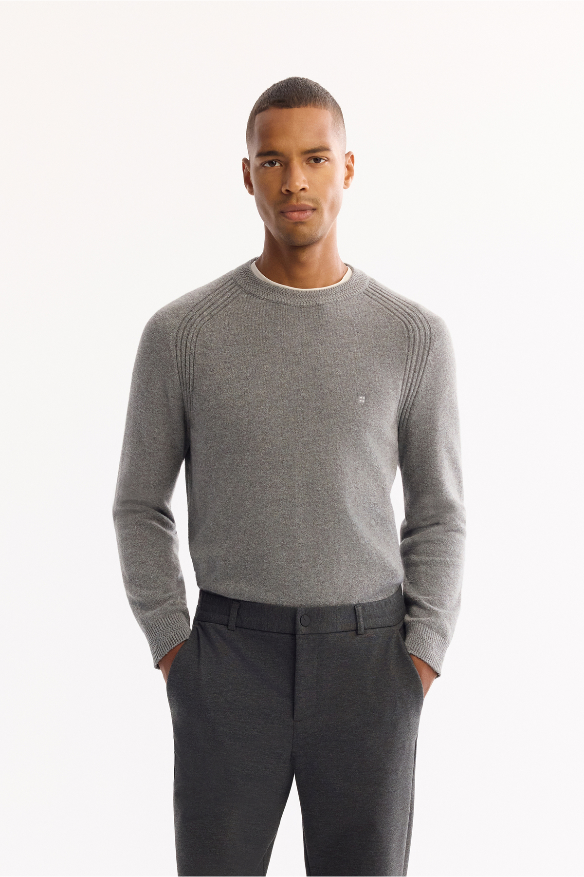 Avva Erkek Antrasit Yanı Lastikli Viskon Karışımlı Slim Fit Chino Pantolon A52Y3053 görsel 7