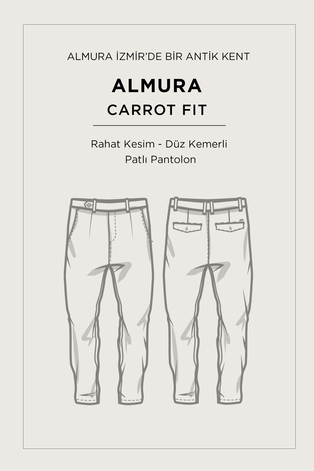 Avva Erkek Kahverengi Klasik Bel Yün Karışımlı Soft Touch Carrot Fit Pantolon A52Y3012 görsel 2