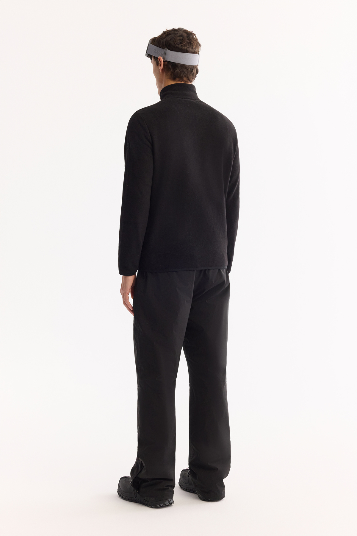 Avva Erkek Siyah Dik Yaka Fermuarlı Soft Touch Polar Regular Fit Sweatshirt E001068 görsel 4