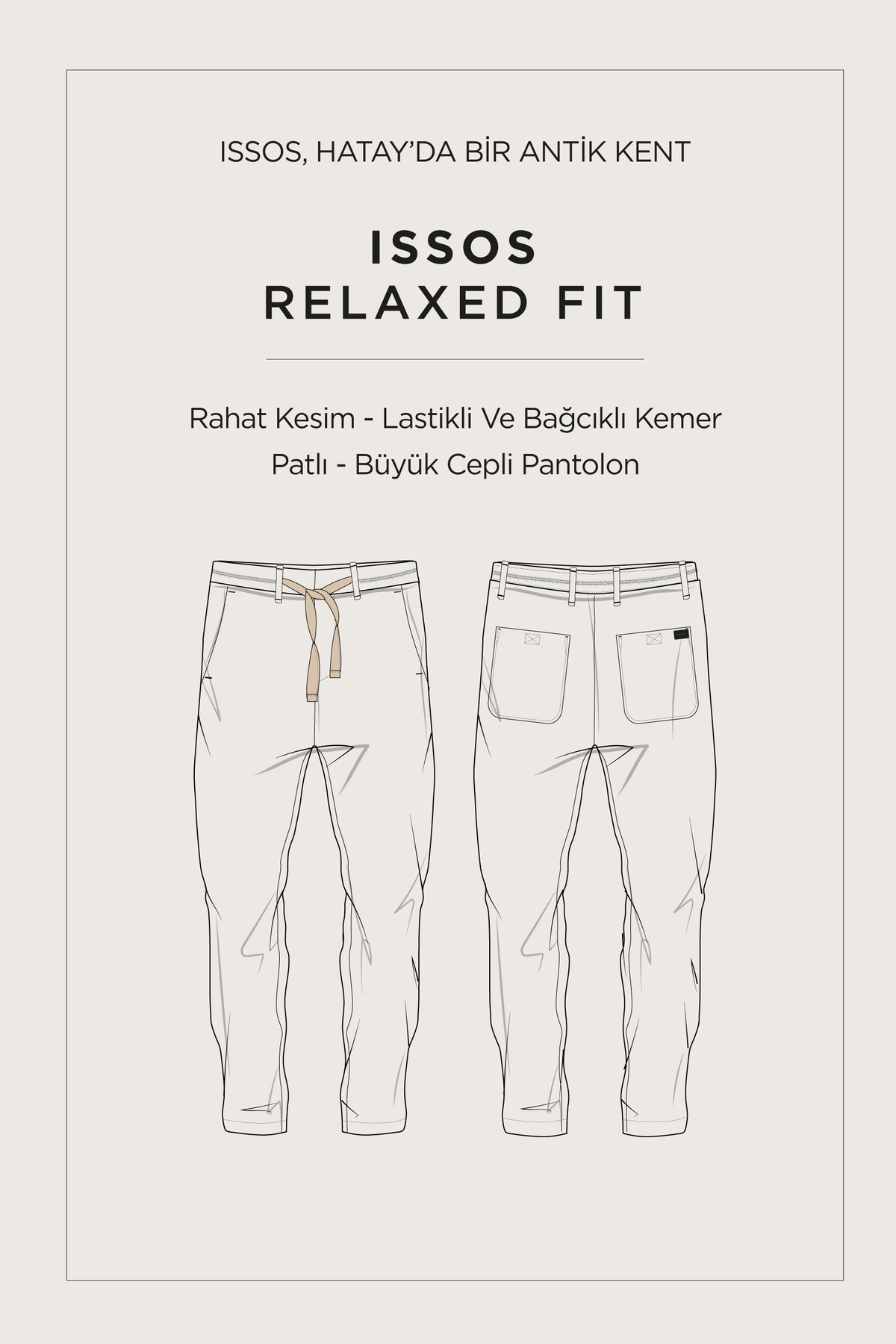 Avva Erkek Antrasit Beli Lastikli %100 Keten Relaxed Fit Pantolon B003032 görsel 8