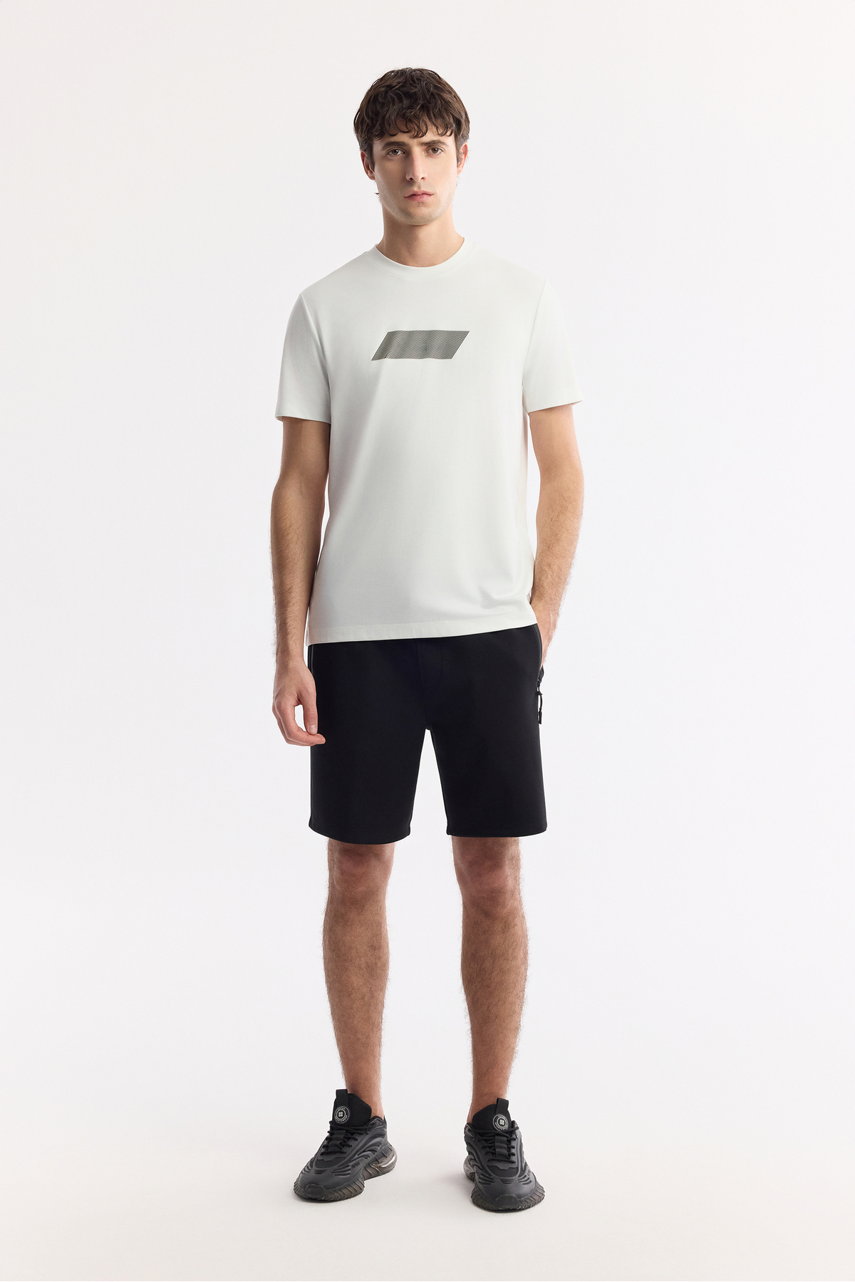 Avva Erkek Beyaz Bisiklet Yaka Baskılı Rayon Soft Touch Regular Fit T-Shirt A51Y1031 görsel 5
