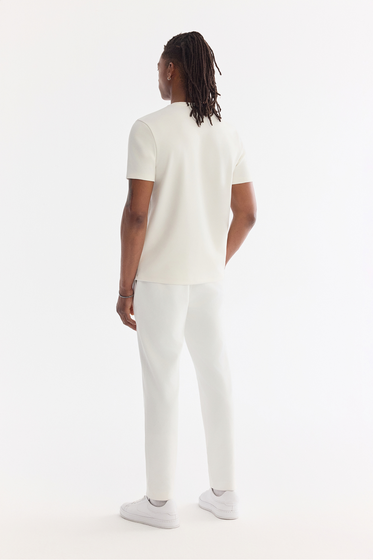 Avva Erkek Ekru Bisiklet Yaka Viskon Karışımlı Baskılı Bi-Stretch İnterlok Regular Fit T-shirt A61Y1059 görsel 4