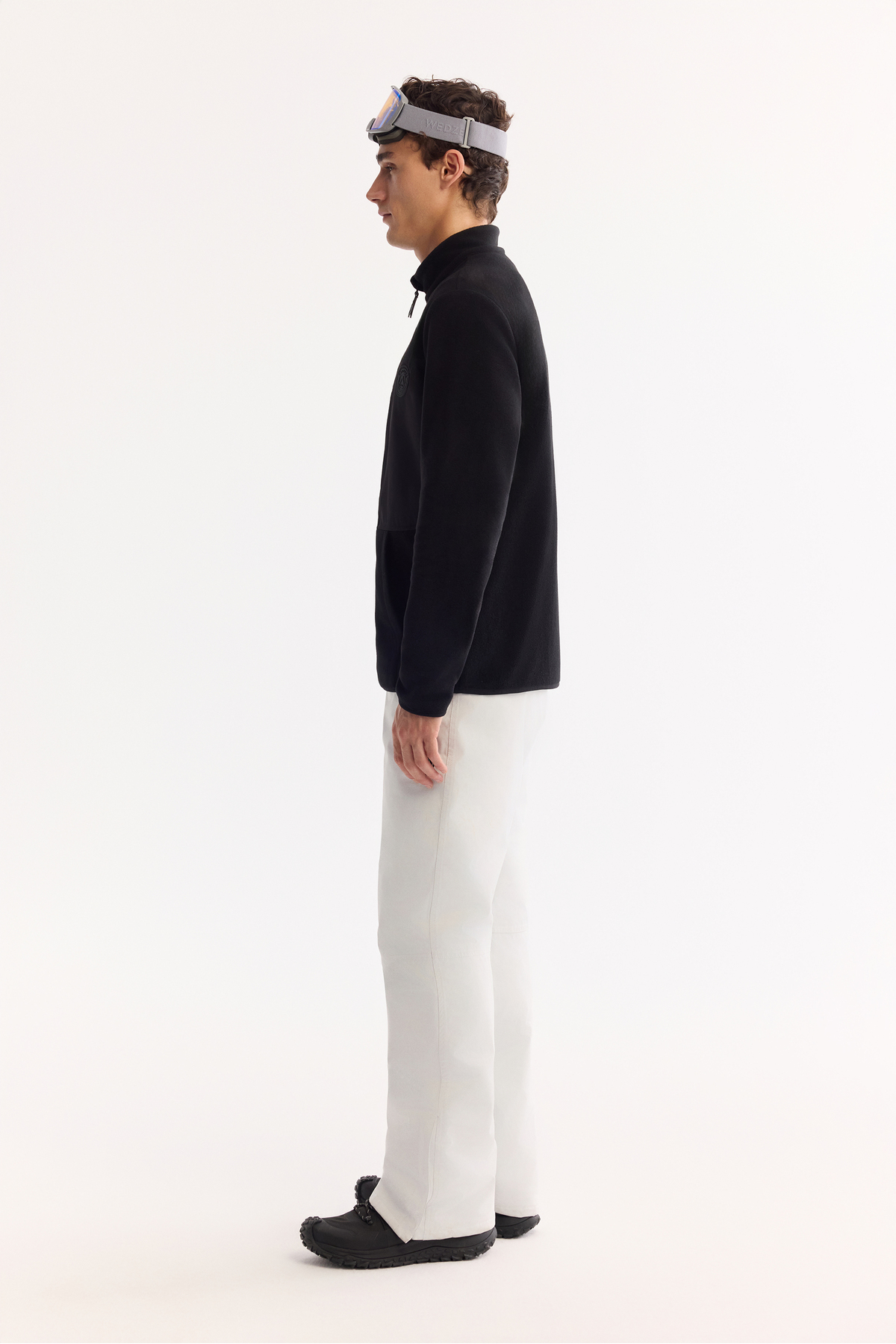 Avva Erkek Siyah Dik Yaka Fermuarlı Soft Touch Polar Regular Fit Sweatshirt A52Y1207 görsel 3