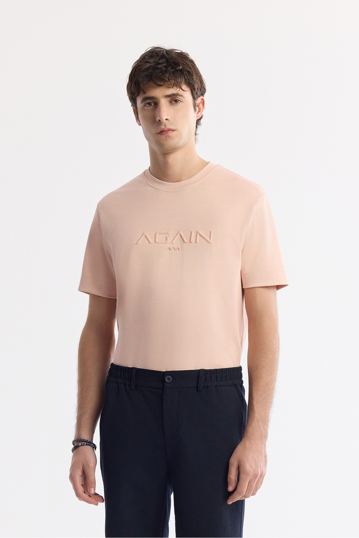 Avva Erkek Lacivert Yanı Lastikli Gofreli Bi-Stretch Slim Fit Chino Şort A51Y3730 görsel 7