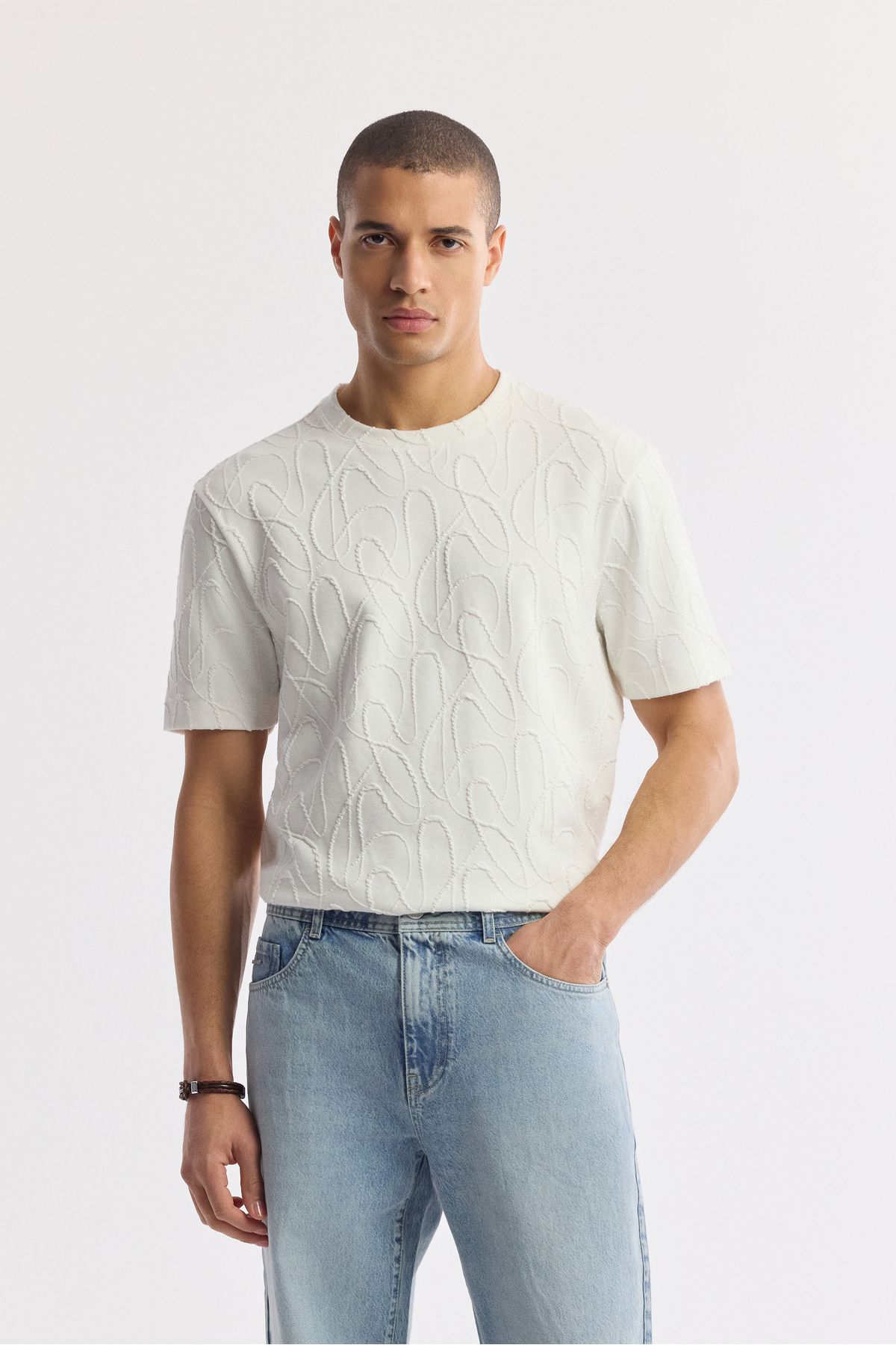 Avva Erkek Açık Mavi Klasik Bel %100 Pamuk Eskitme Yıkamalı Tokyo Straight Fit Jean Pantolon A51Y3546 görsel 3