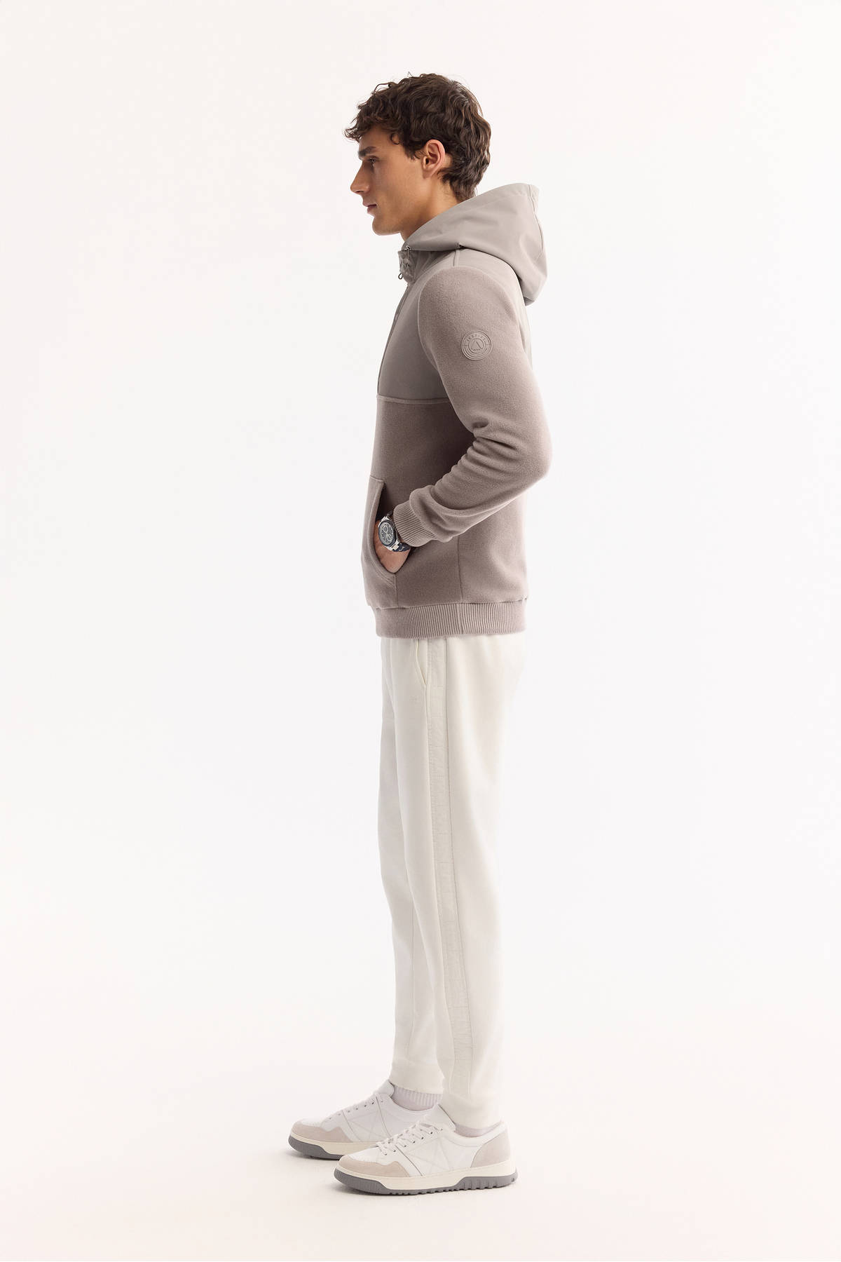 Avva Erkek Gri Kapüşonlu Soft Touch Polar Regular Fit Sweatshirt A52Y1268 görsel 5